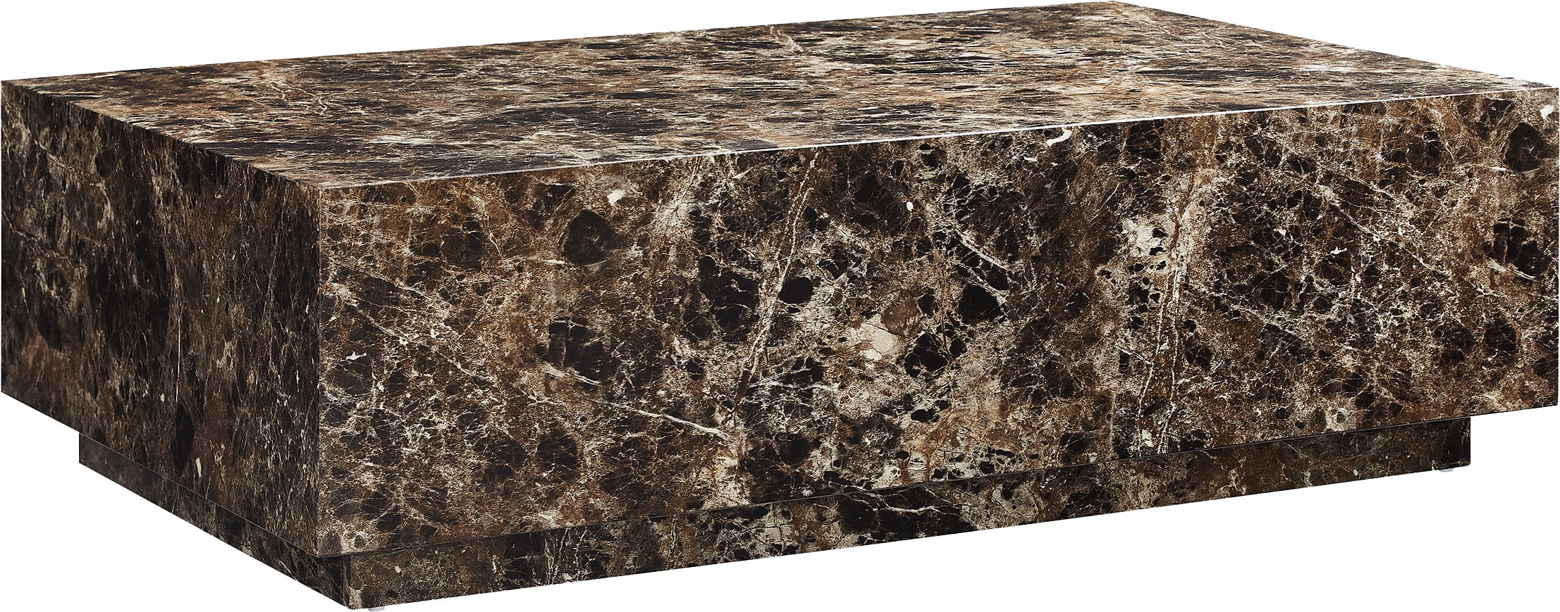 SalesFever Couchtisch "Almeria Beistelltisch: Stilvoller Tisch 120/75 cm" rechteckig 120x75 cm, in Marmoroptik foliert