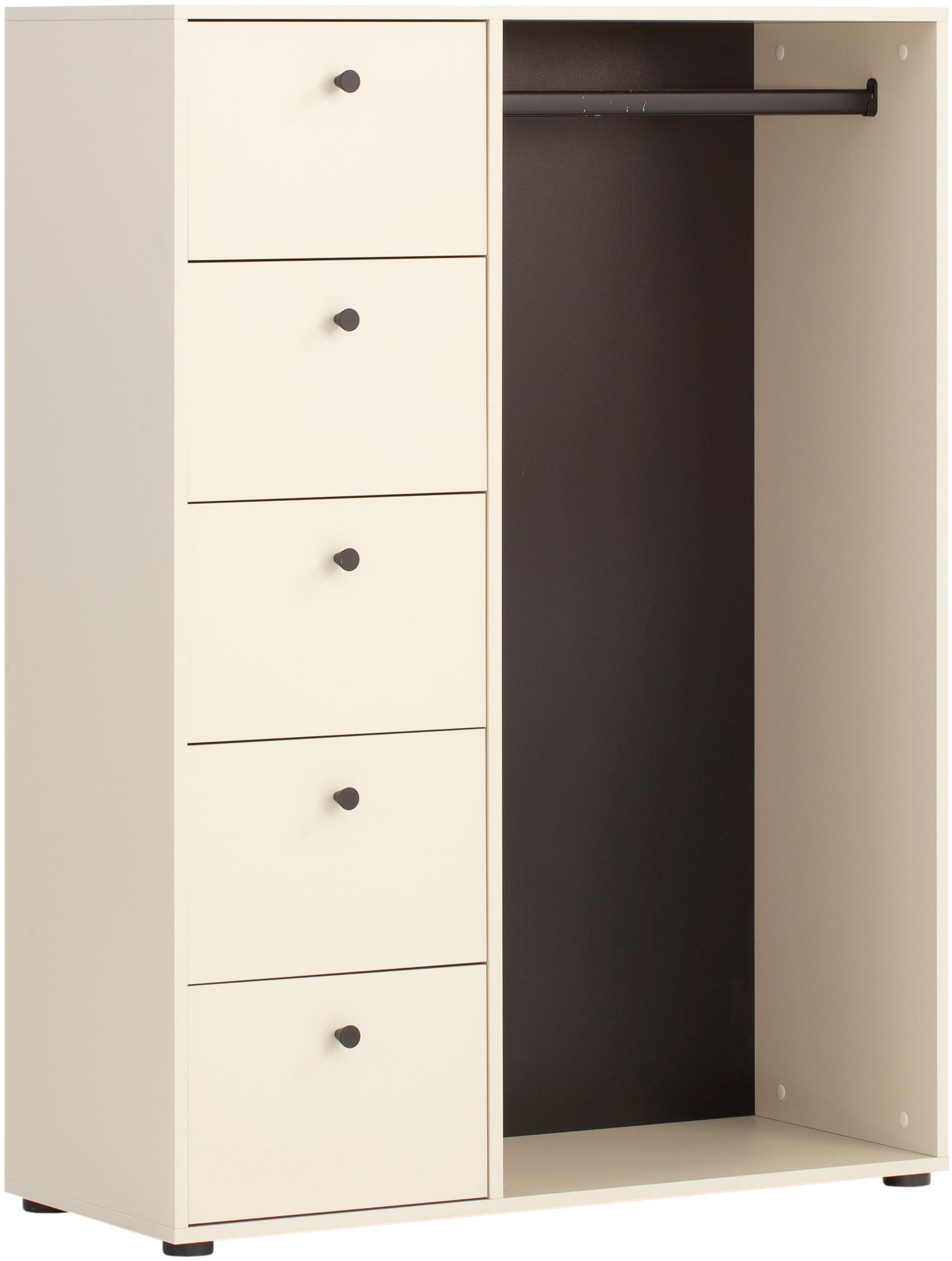 welltime Kleiderschrank "Lovund, Breite 98 cm", Mit 5 Schubladen und Kleide günstig online kaufen