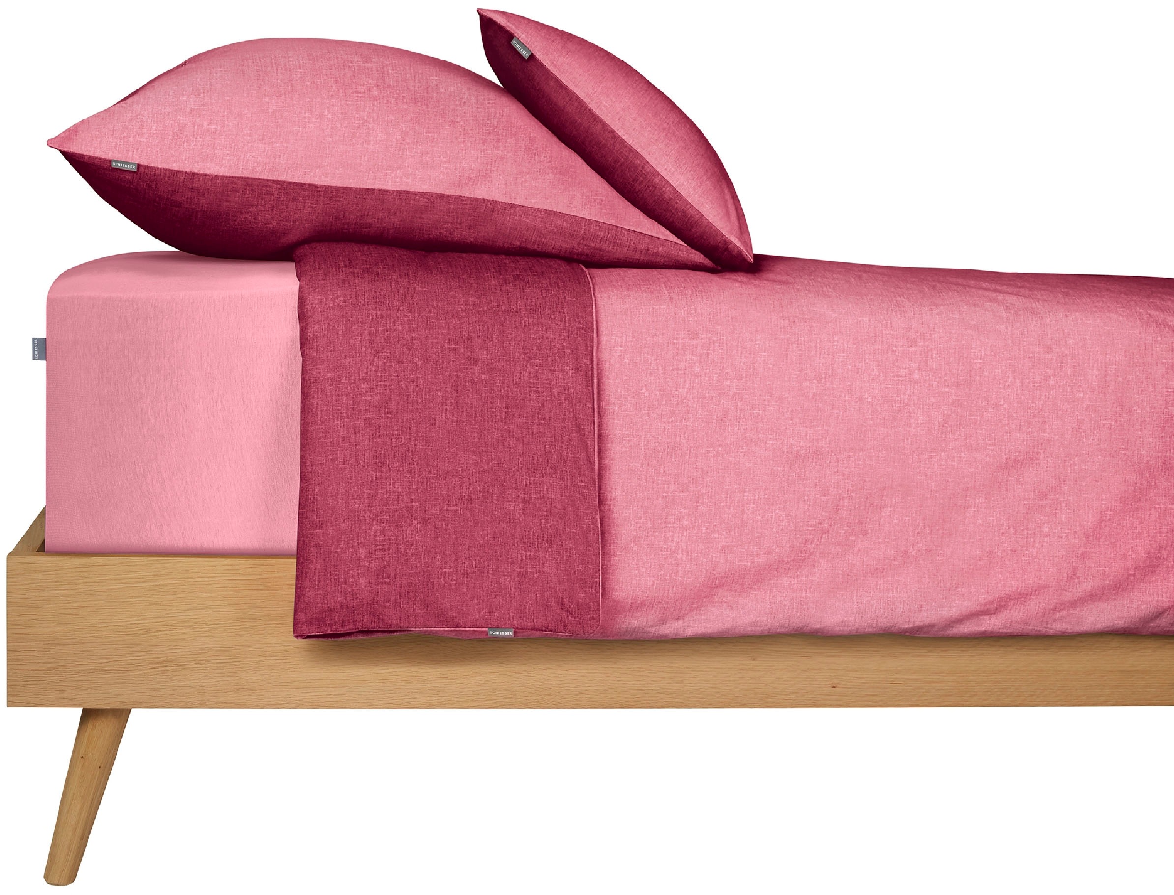 Thumbnail - Schiesser "Doubleface aus weicher Baumwolle mit edlem Melangeeffekt" 2 Stk. ab Größe 135x200 cm erhältlich, Made in Gree...