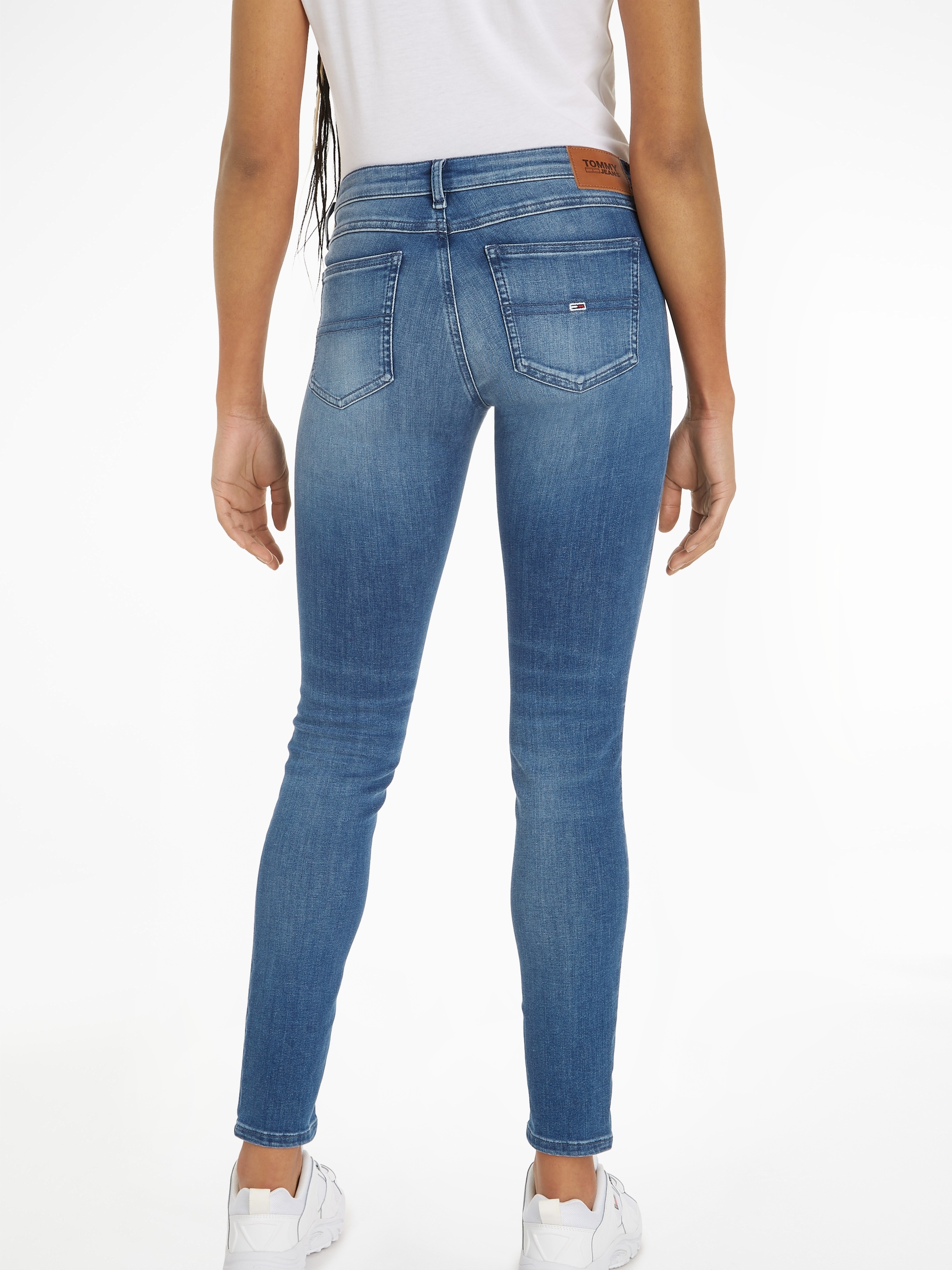 Tommy Jeans Labelapplikationen | dezenten bestellen mit BAUR Skinny-fit-Jeans