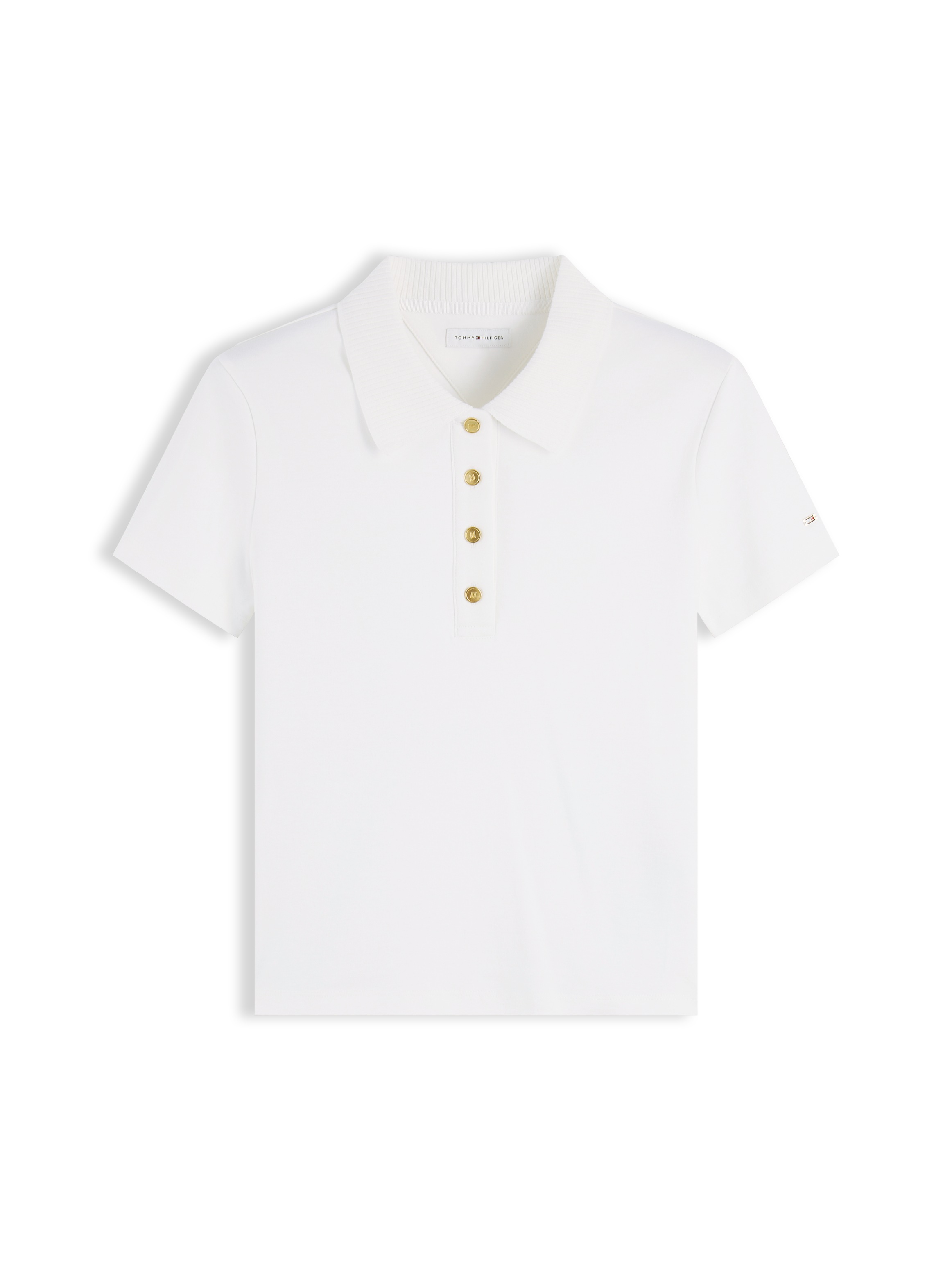 Tommy Hilfiger Poloshirt »GOLD BUTTON REG S/S POLO« Baumwolle