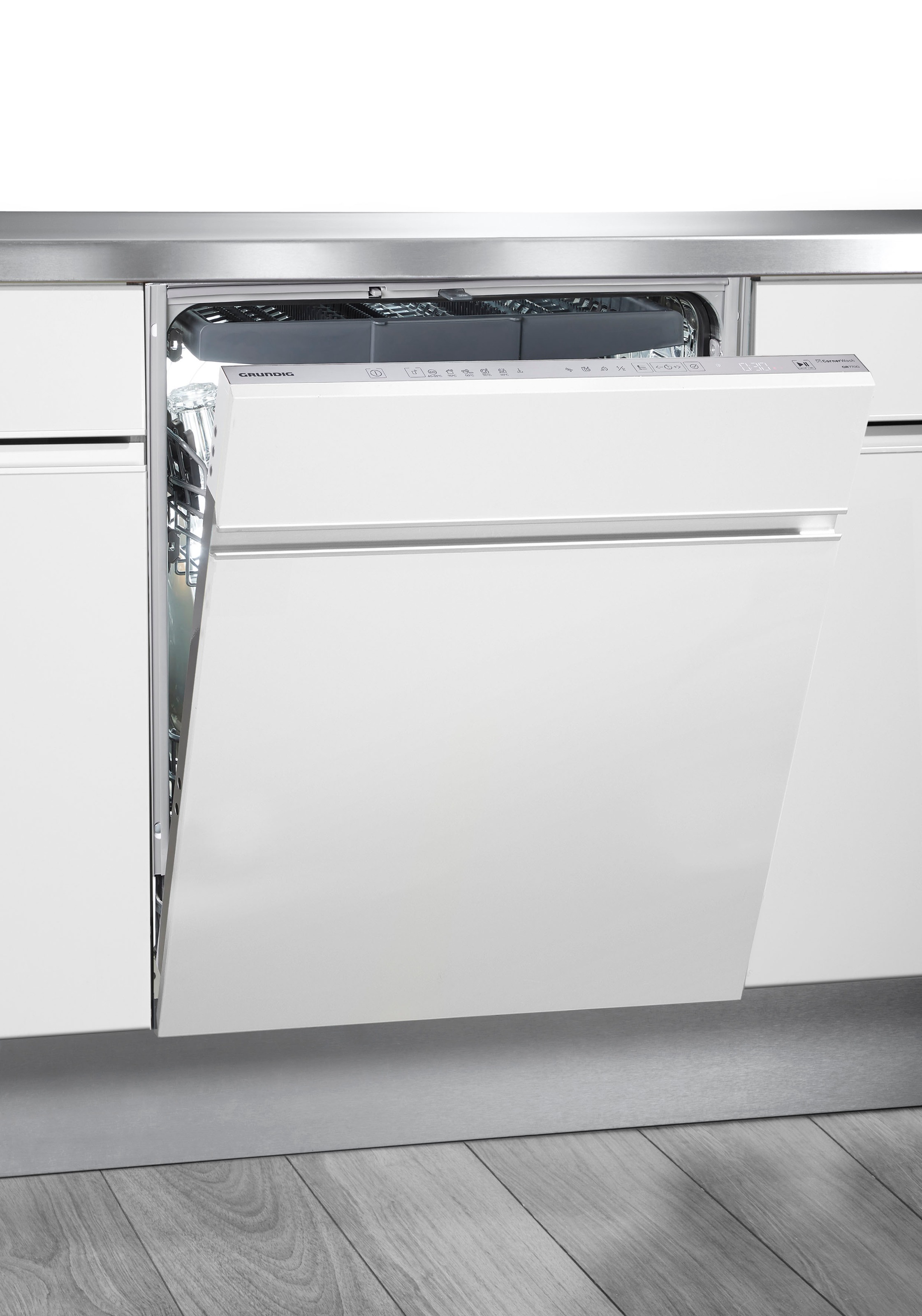 Grundig vollintegrierbarer Geschirrspüler »GNVP4432PW«, 14 Maßgedecke, autom. Spülmitteldosierung