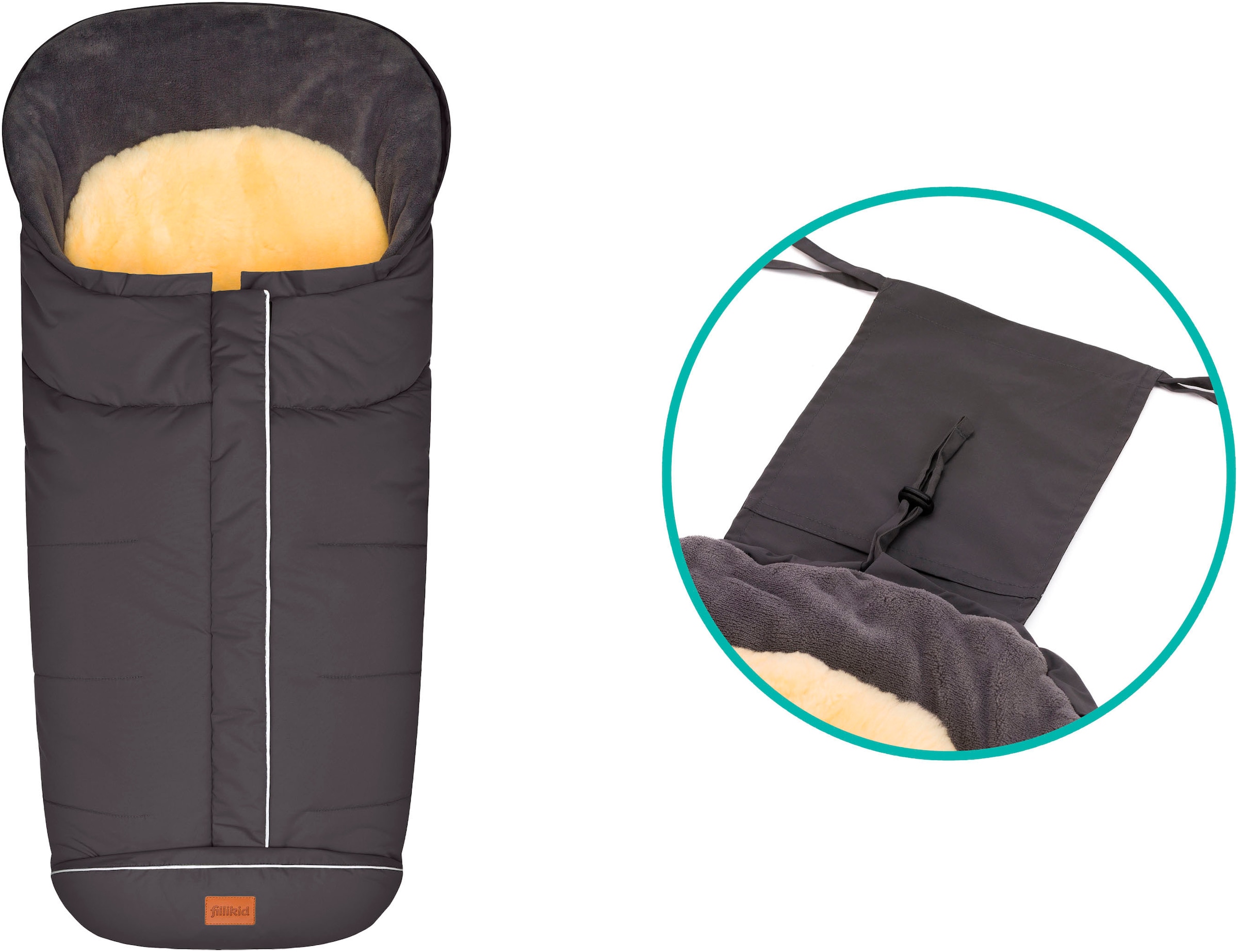 Fillikid Fußsack »Nanga Lammfell, Winterfußsack«