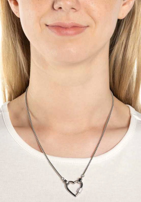 LEONARDO Charm-Kette »Minou Clip&amp;Mix 021804« mit Zirkonia (synth.)