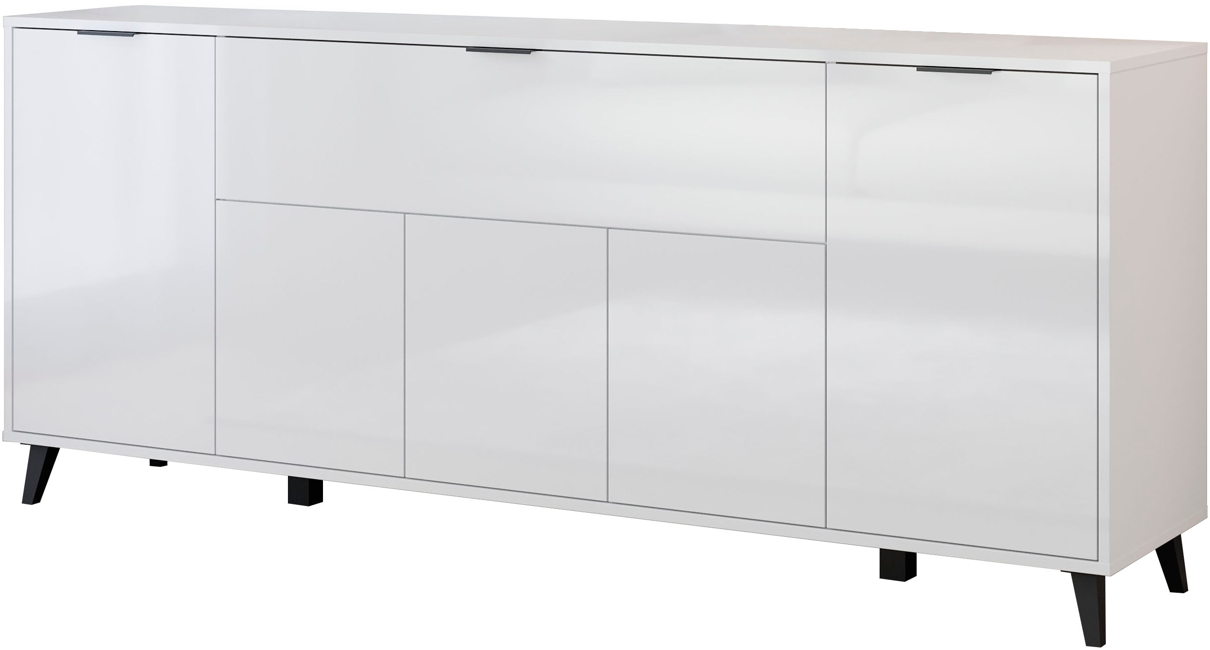 OTTO home Sideboard "OSLO – Modernes Stauraummöbel mit unterschiedlichen Öffnungssystemen" Verstellbare Böden und hohe Füße für mehr Komfort im Alltag
