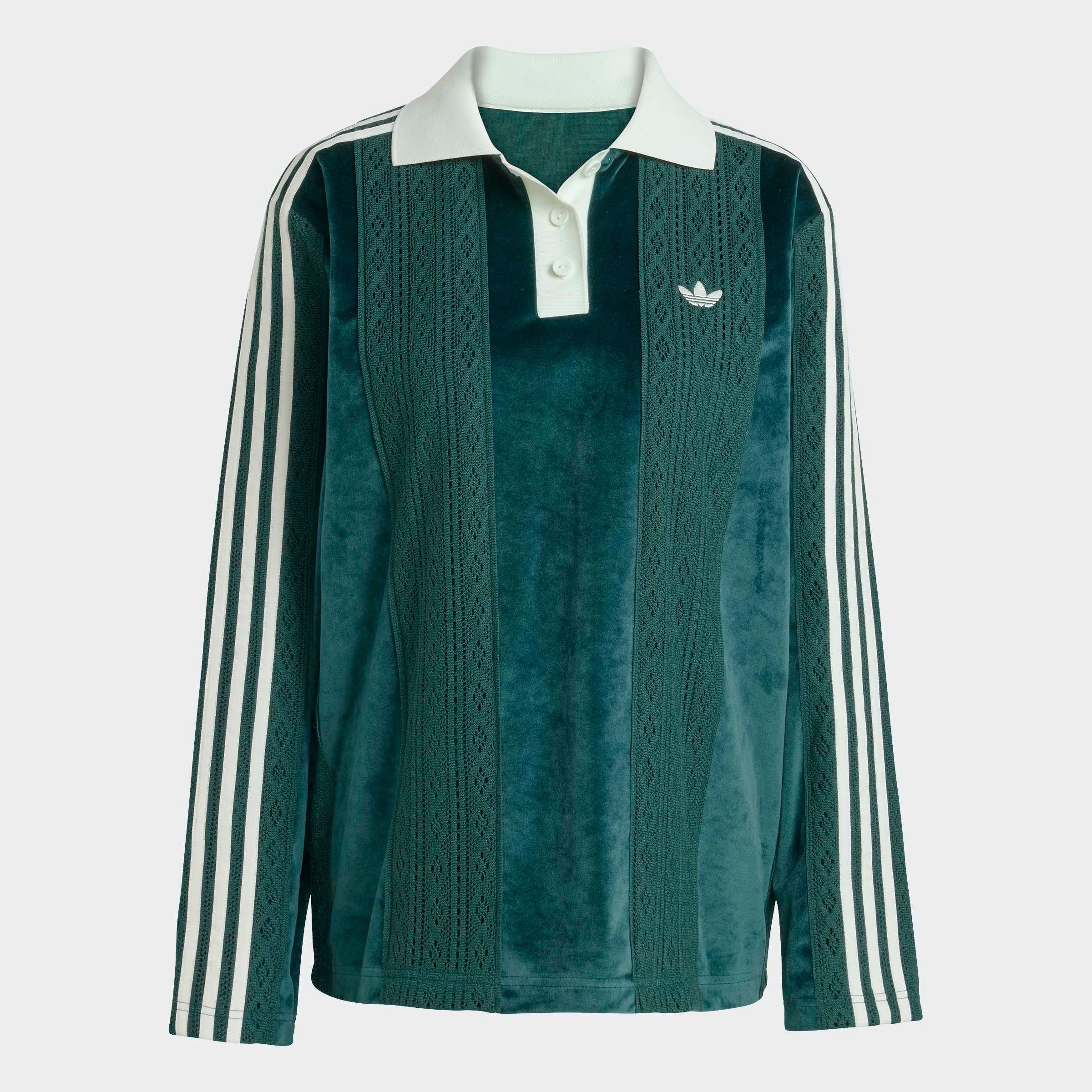 adidas Originals Langarmshirt »ADIDAS ORIGINALS WINTERISED LONGSLEEVE TRIKOT« Winterised Fußballtrikot, Mischung aus Velours und Häkelstoff