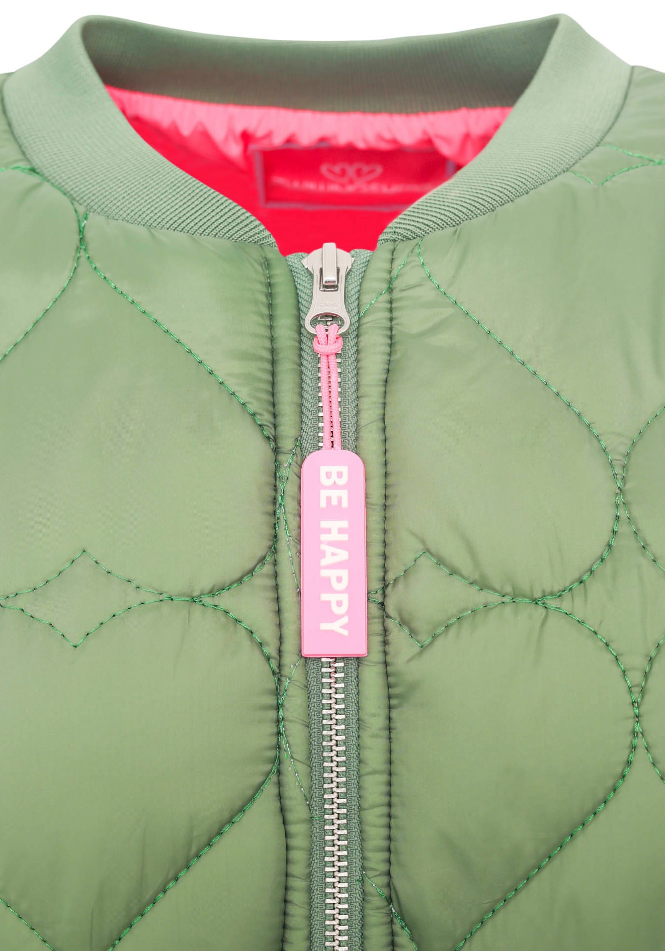 Zwillingsherz Bomberjacke »"Be Happy"«, ohne Kapuze, modisch, Kontrastdetails, regular fit, langärmelig, mit Herzsticker