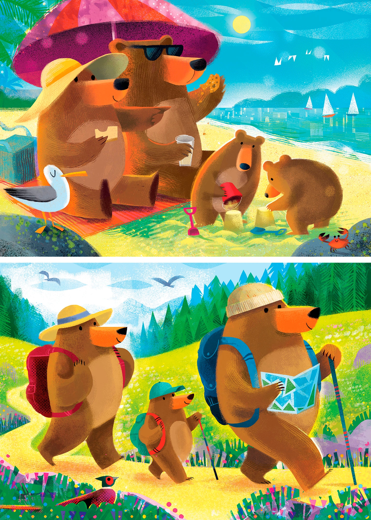 Ravensburger Puzzle »2x24, Urlaubsträume«, Made in Europe