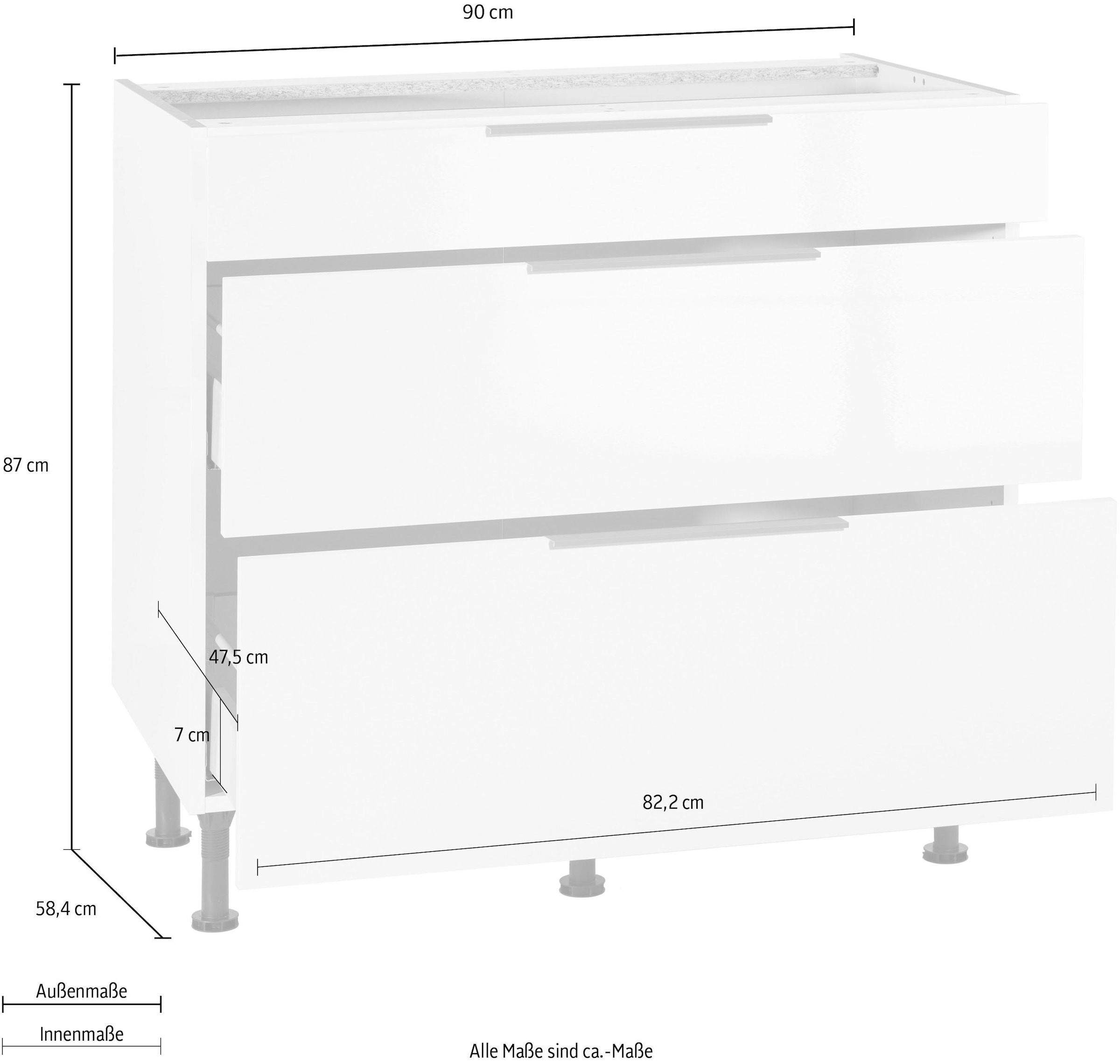 OPTIFIT Unterschrank »Tara«, mit BAUR und 90 Breite | cm Vollauszug Soft-Close-Funktion