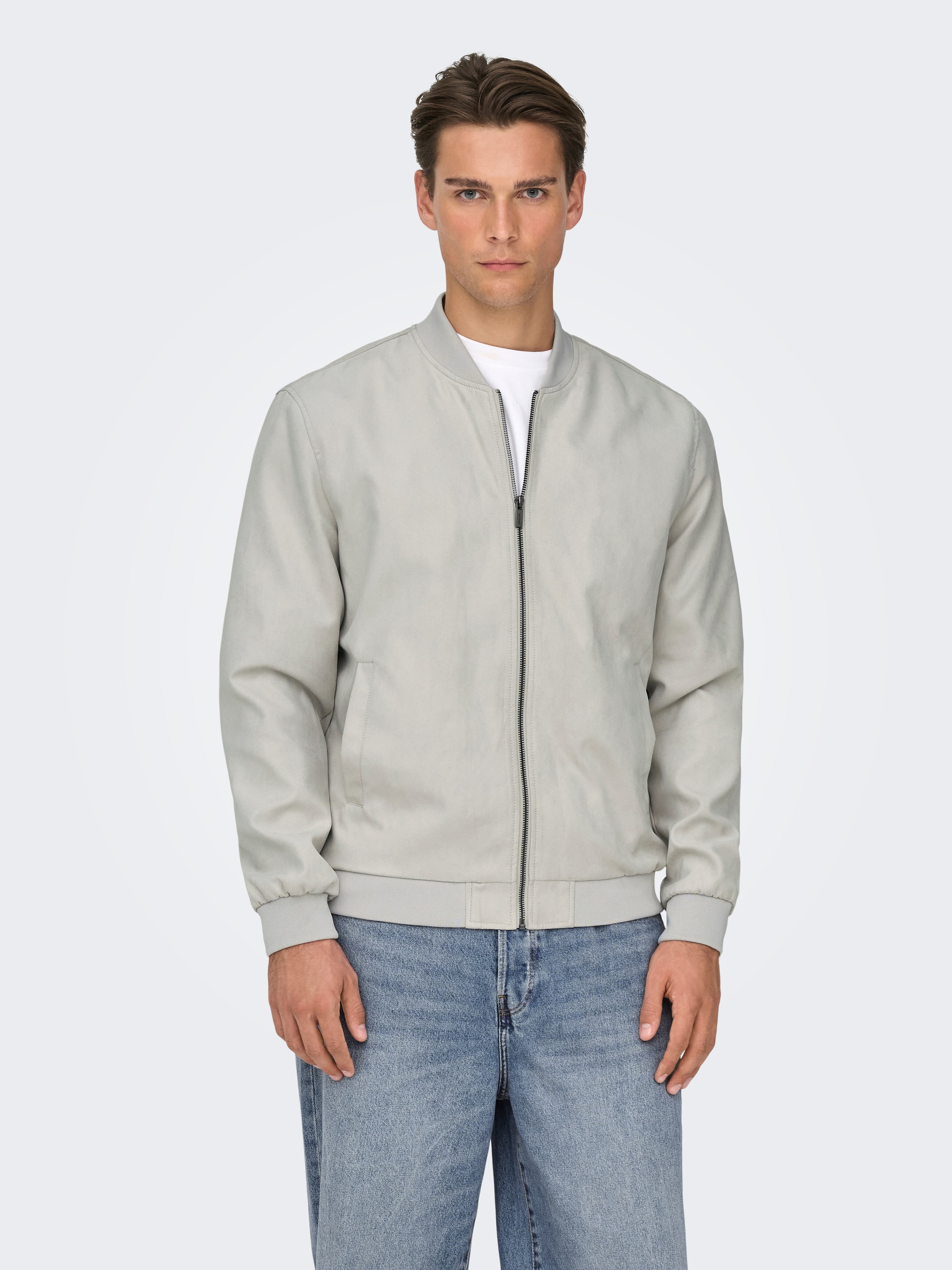 ONLY & SONS Bomberjacke "ONSLUCAS FAKE SUEDE BOMBER OTW" Polyester, regular günstig online kaufen
