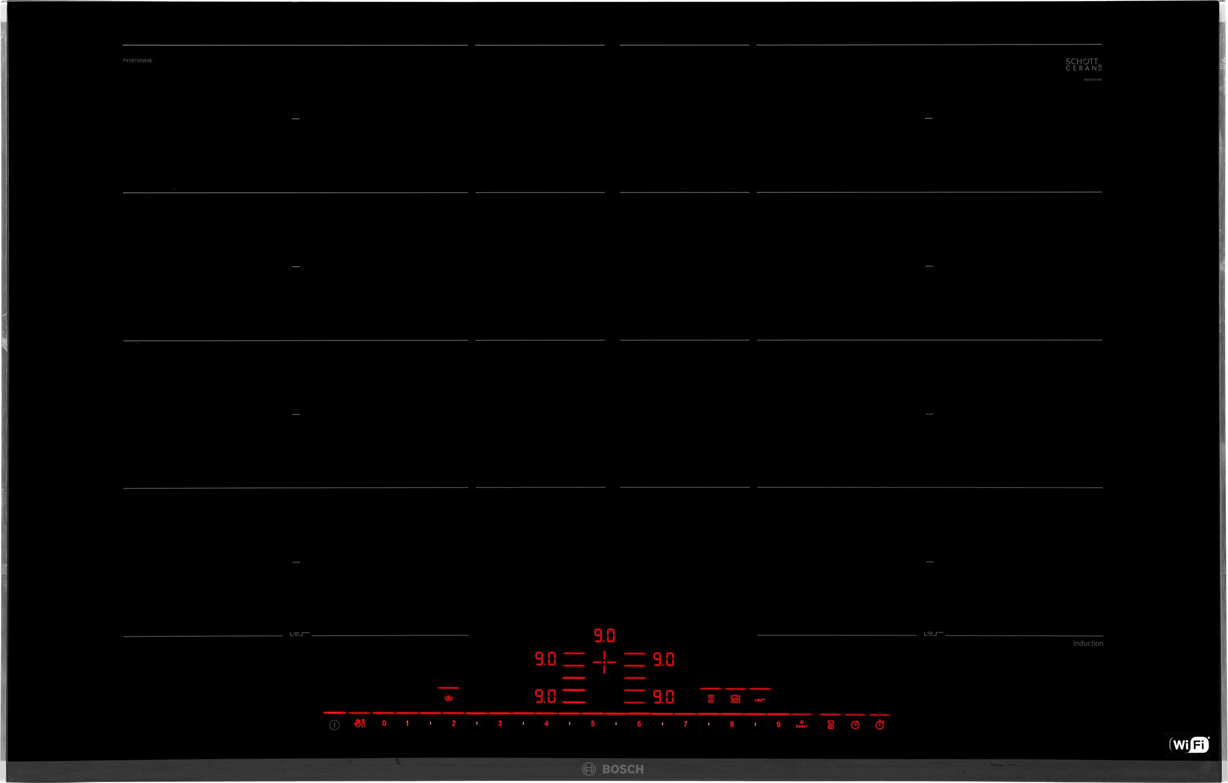 BOSCH Flex-Induktions-Kochfeld von SCHOTT CERAN®, PXY875DW4E, mit DirectSelect Premium