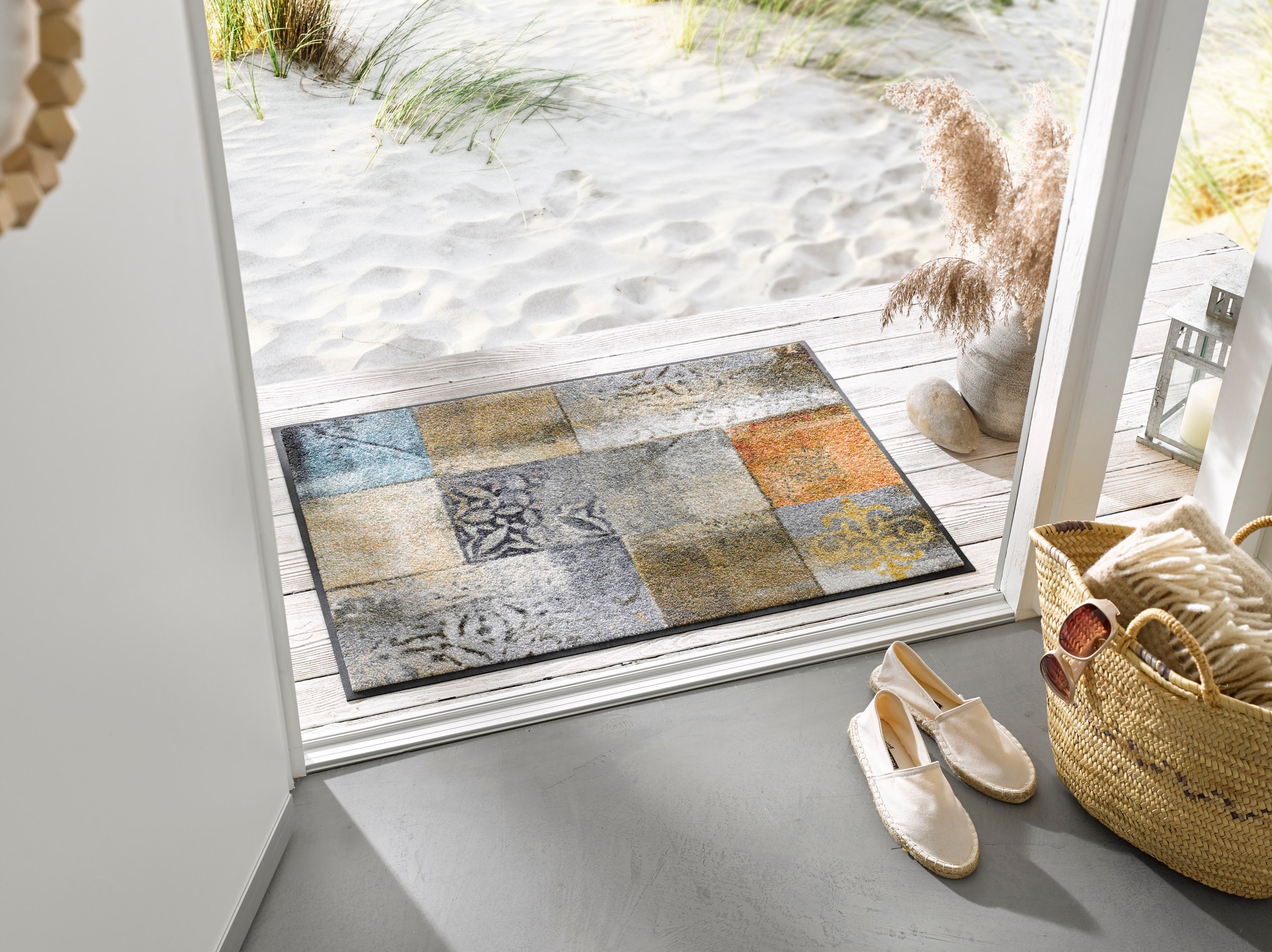 wash+dry by Kleen-Tex Teppich "Tilea" rechteckig 7 mm Höhe rutschhemmend, I günstig online kaufen