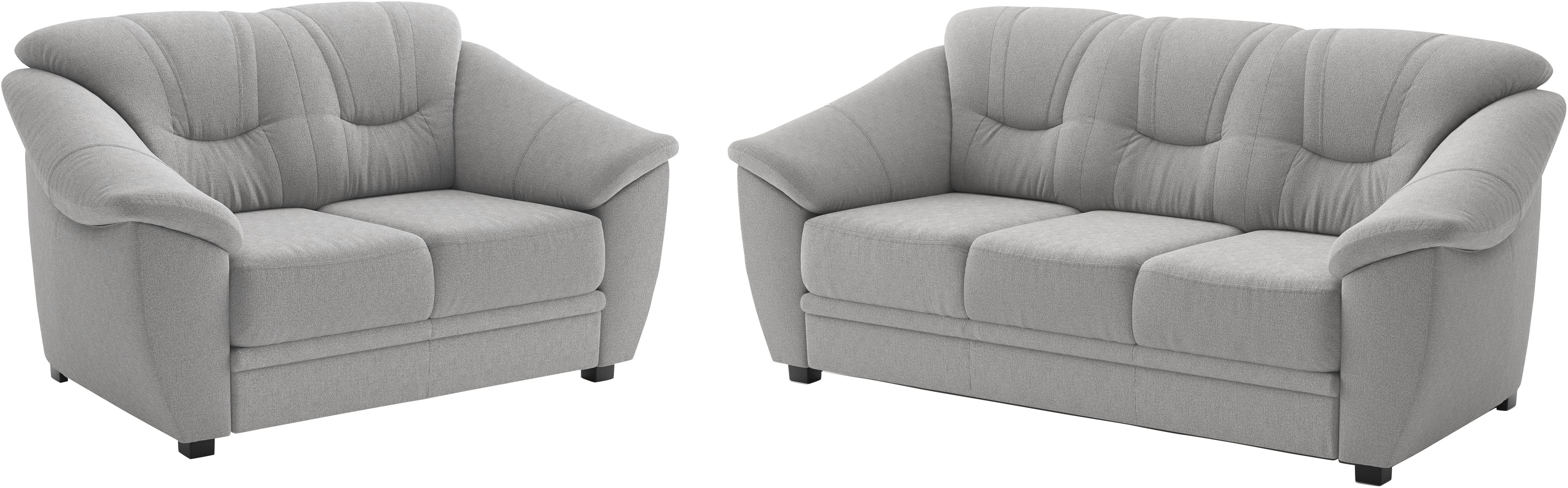 sit&more Polstergarnitur "Savona, Set: 2- & 3er-Sofa, B: 148 bzw. 198 cm, Federkern-Polsterung" 2 tlg. komfortable Sitzhöhe 46 cm, frei im Raum stellbar, stilvolles Design