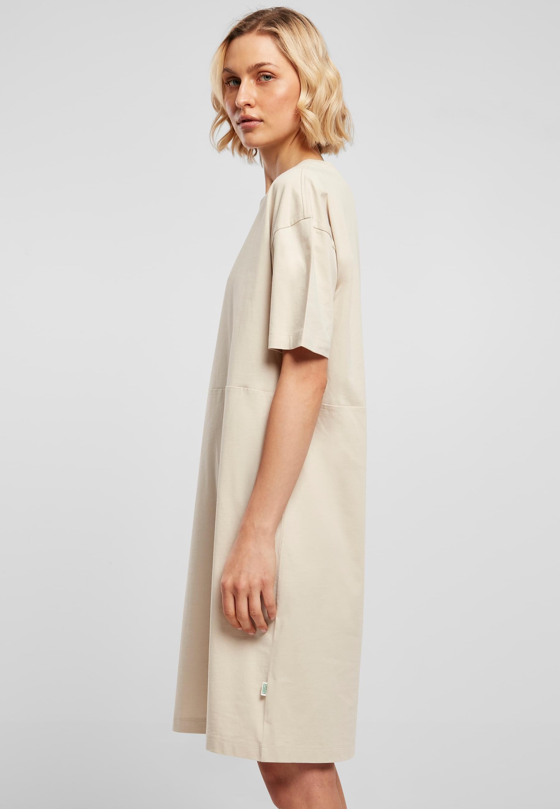 URBAN CLASSICS Shirtkleid »Urban Classics Damen Ladies Organic Oversized Slit Tee Dress«, (1 tlg.)