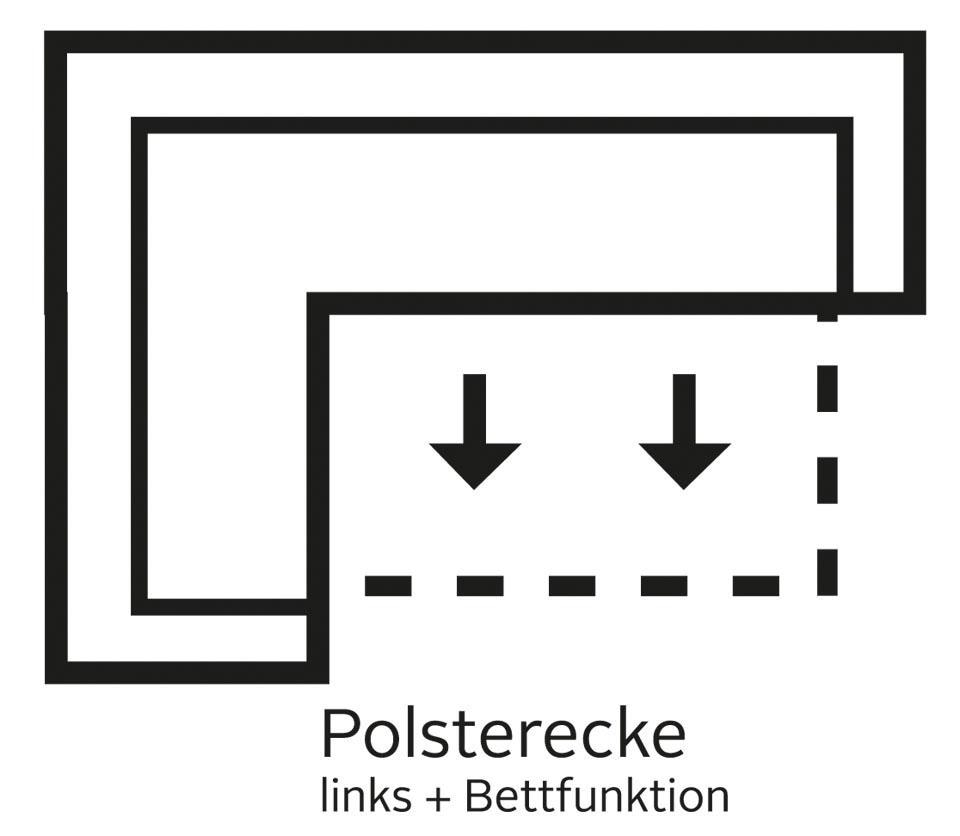 Places of Style Ecksofa »Cardoso L-Form«, Federkern, wahlweise mit Bett, Schubkasten, teilweise Relaxfunktion