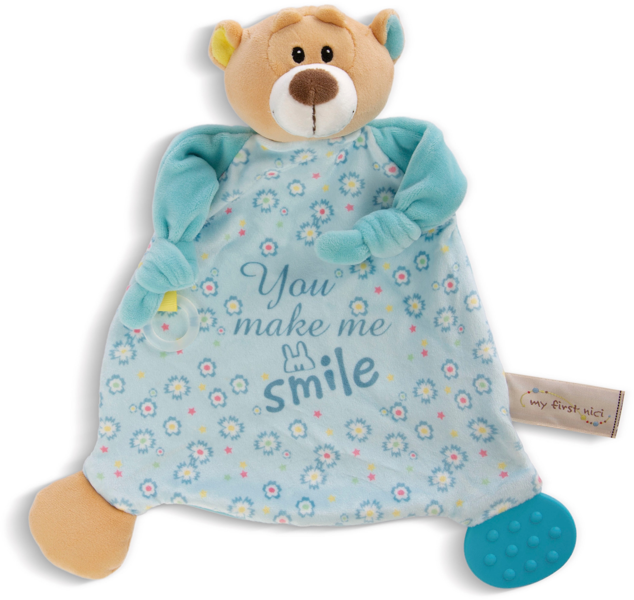 Nici Schmusetuch »My first NICI, Schmusetuch Bär«, mit aufgedruckter Botschaft; mit Soft-Beißer