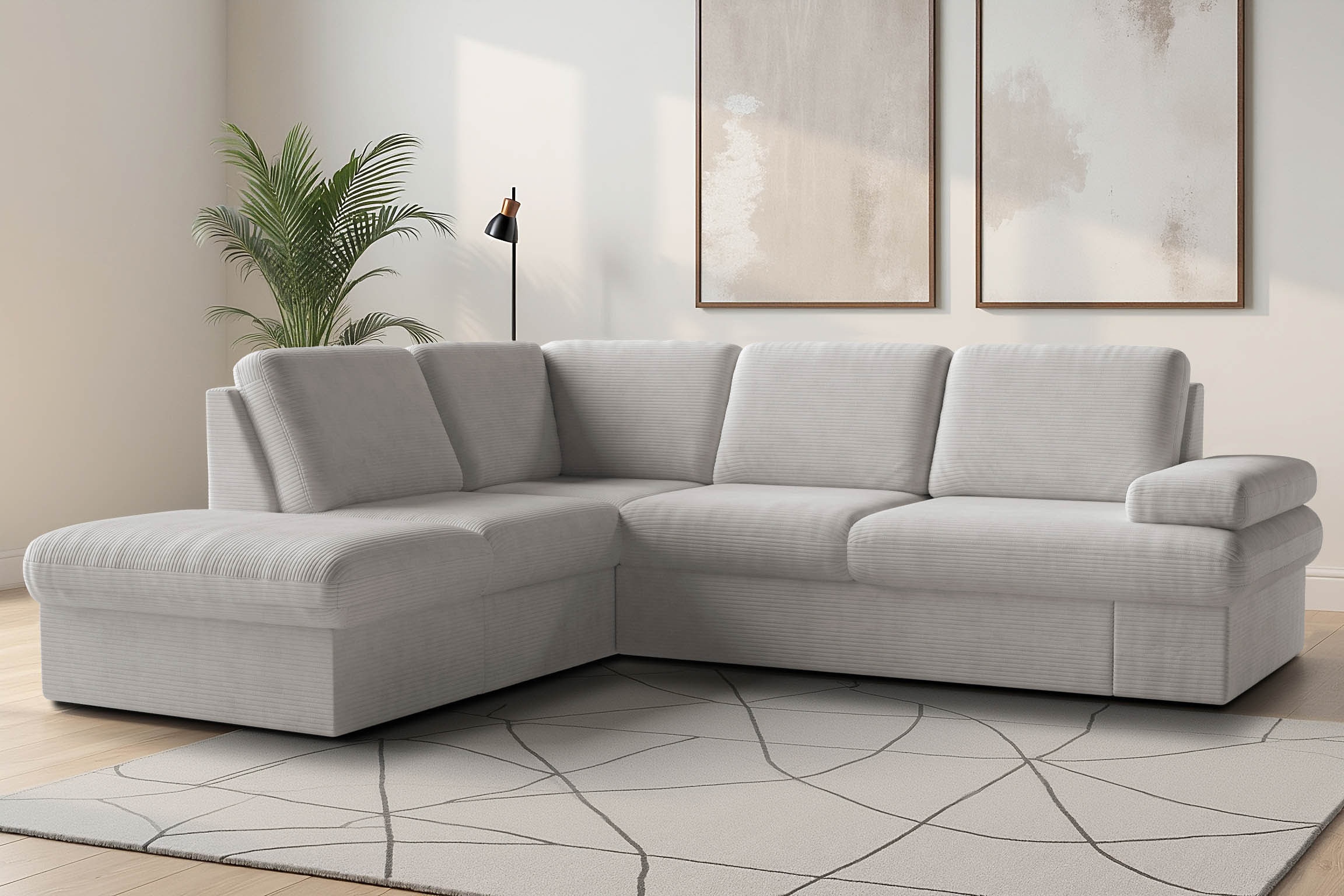 sit&more Ecksofa "Moreno L-Form, B: 238 cm" mit Armteilverstellung, optional Schlaffunktion