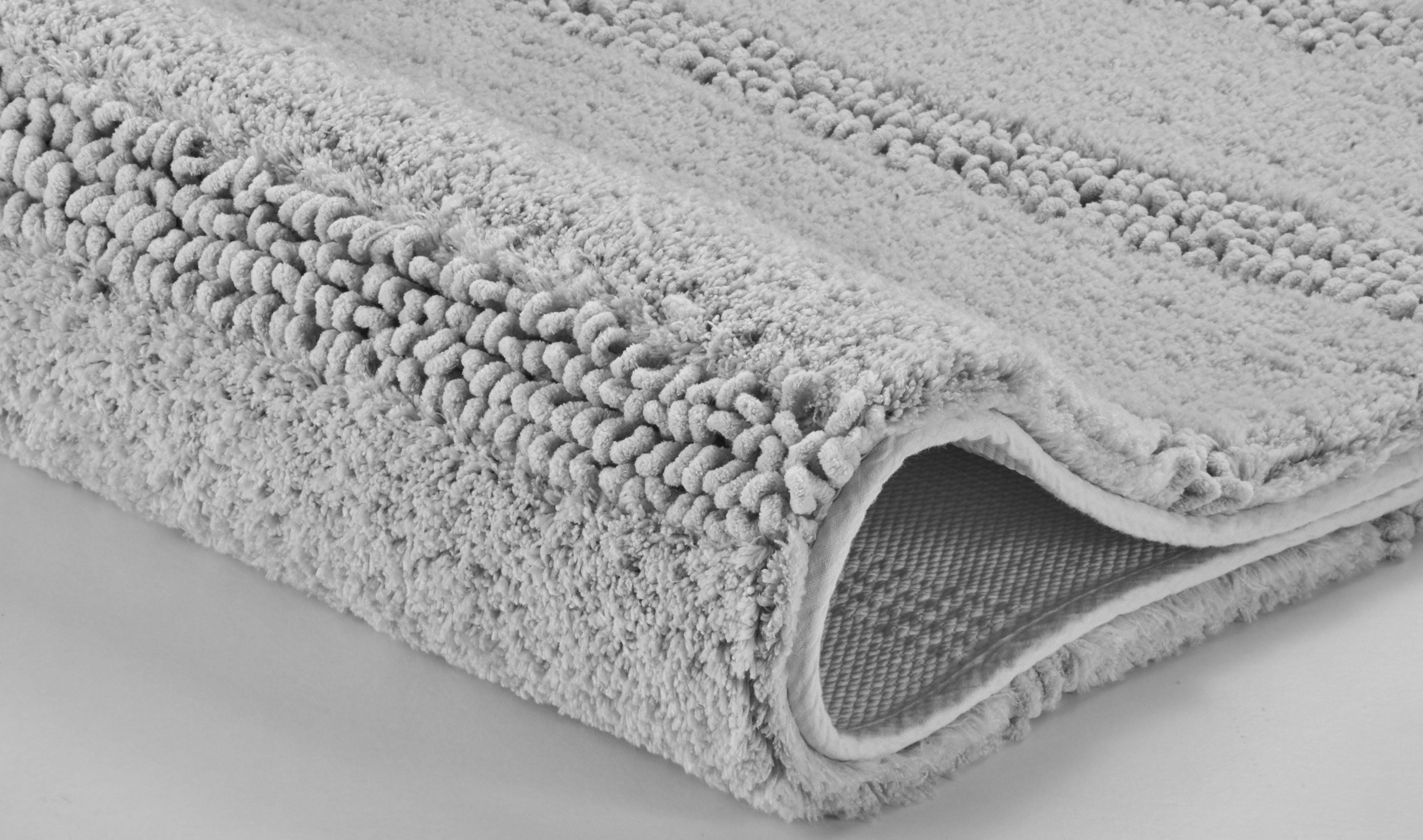 Kleine Wolke Badematte »Monrovia«, rutschhemmend beschichtet, fußbodenheizungsgeeignet, Badteppich, Uni Farben, gestreift, aus Mikrofaser, waschbar