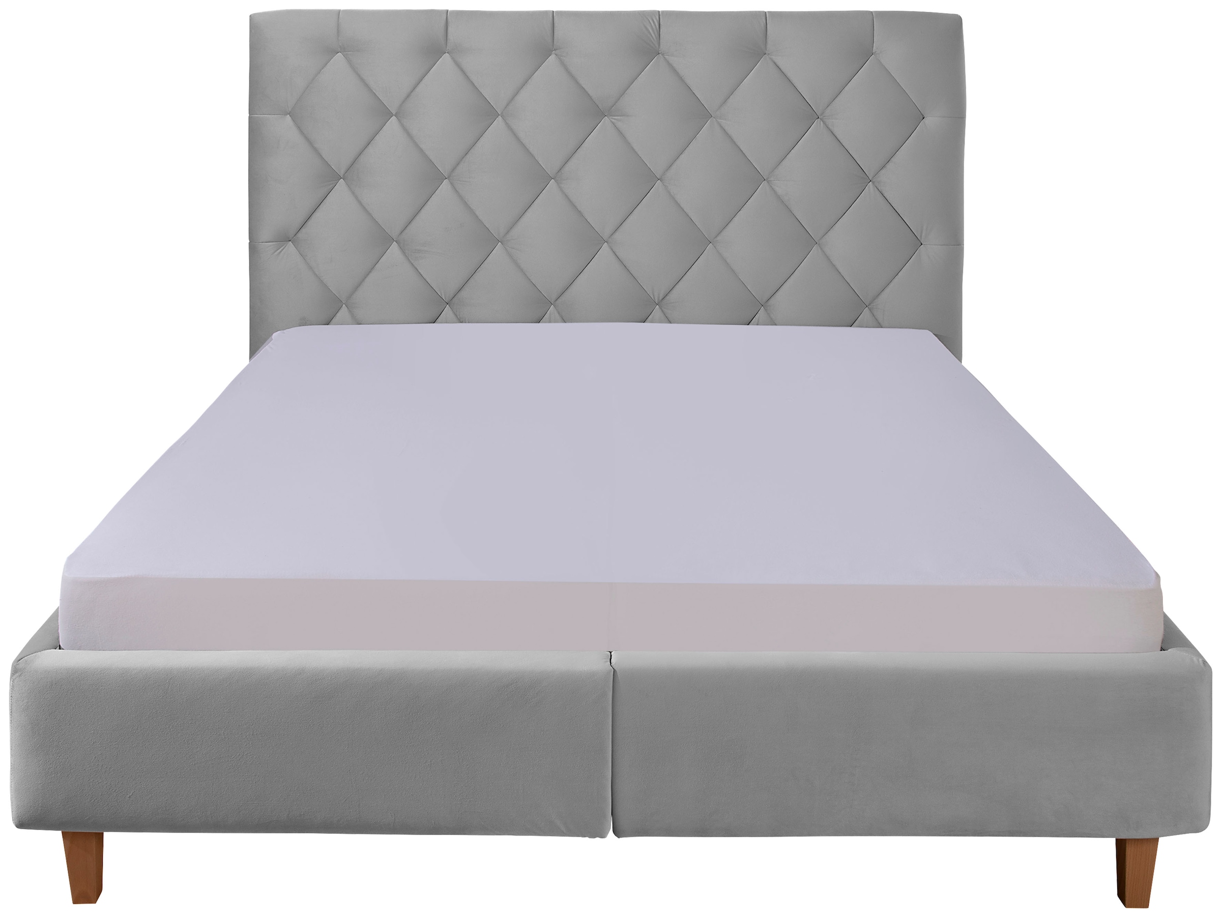 Home affaire Polsterbett »Sunley 140«, Kreuzsteppung, Kopfteilhöhe 142 cm, ohne oder mit Matratze/Lattenrost