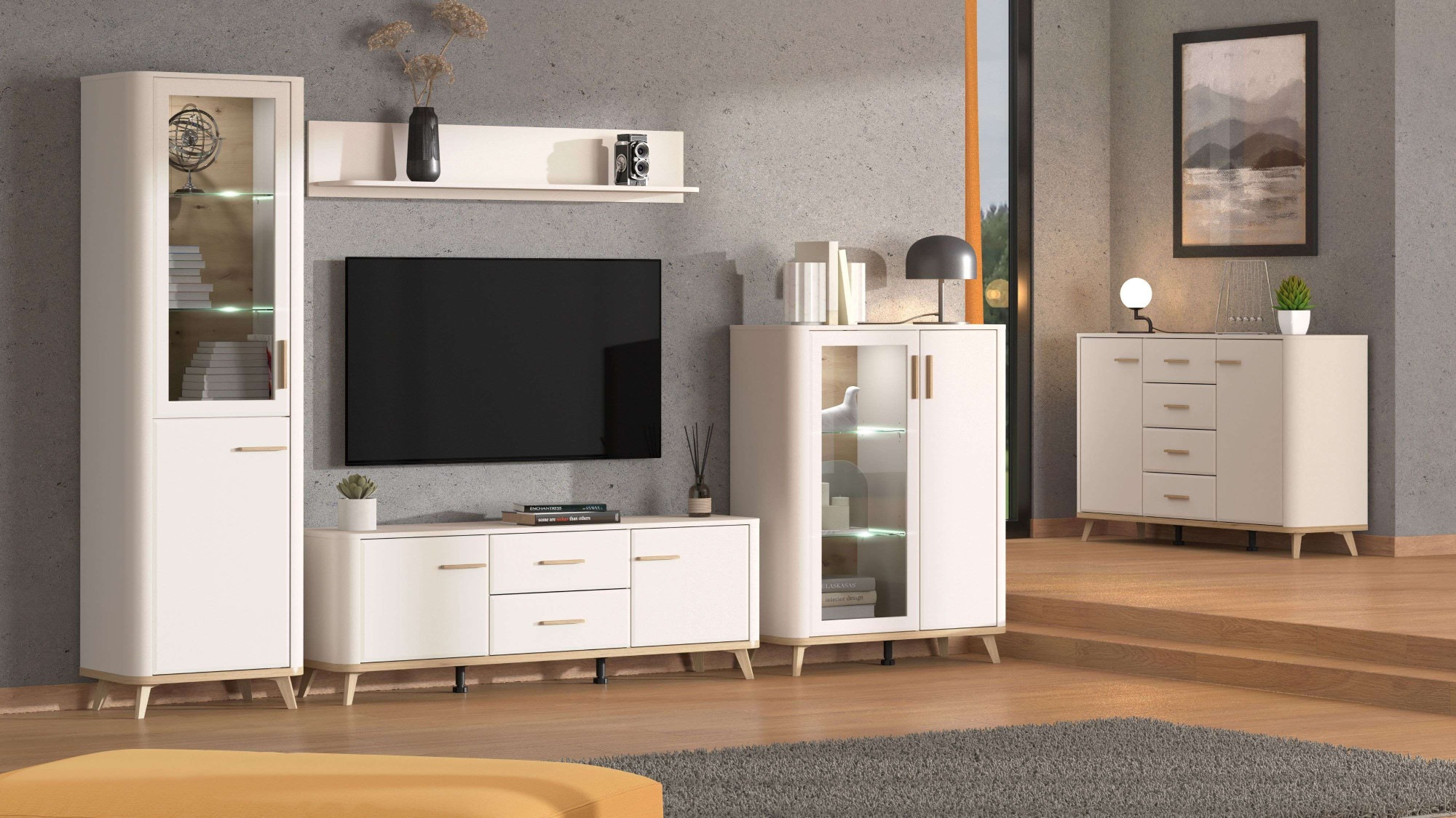 Home affaire Lowboard "Darwen TV-Board, TV-Kommode, TV-Schrank, TV-Untersch günstig online kaufen