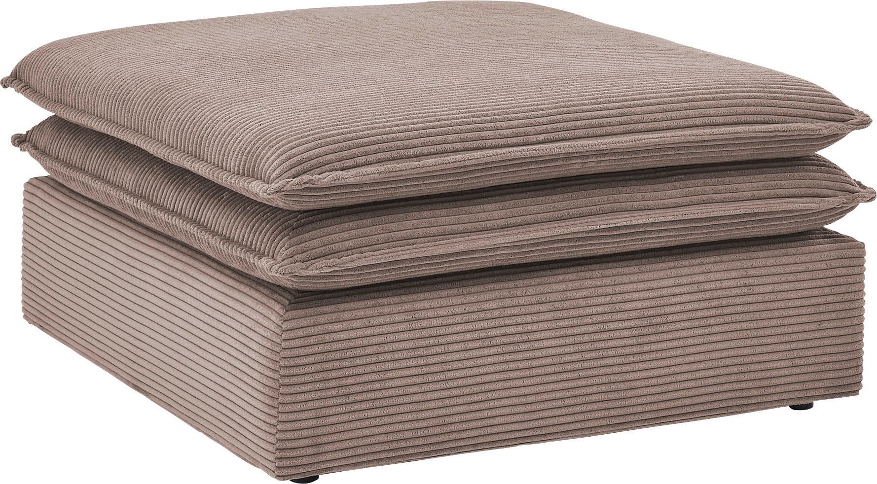 Places of Style Sitzgruppe »PIAGGE«, (2 tlg.), 3-Sitzer-Sofa mit Bettfunktion und Loveseat-Hocker im Set