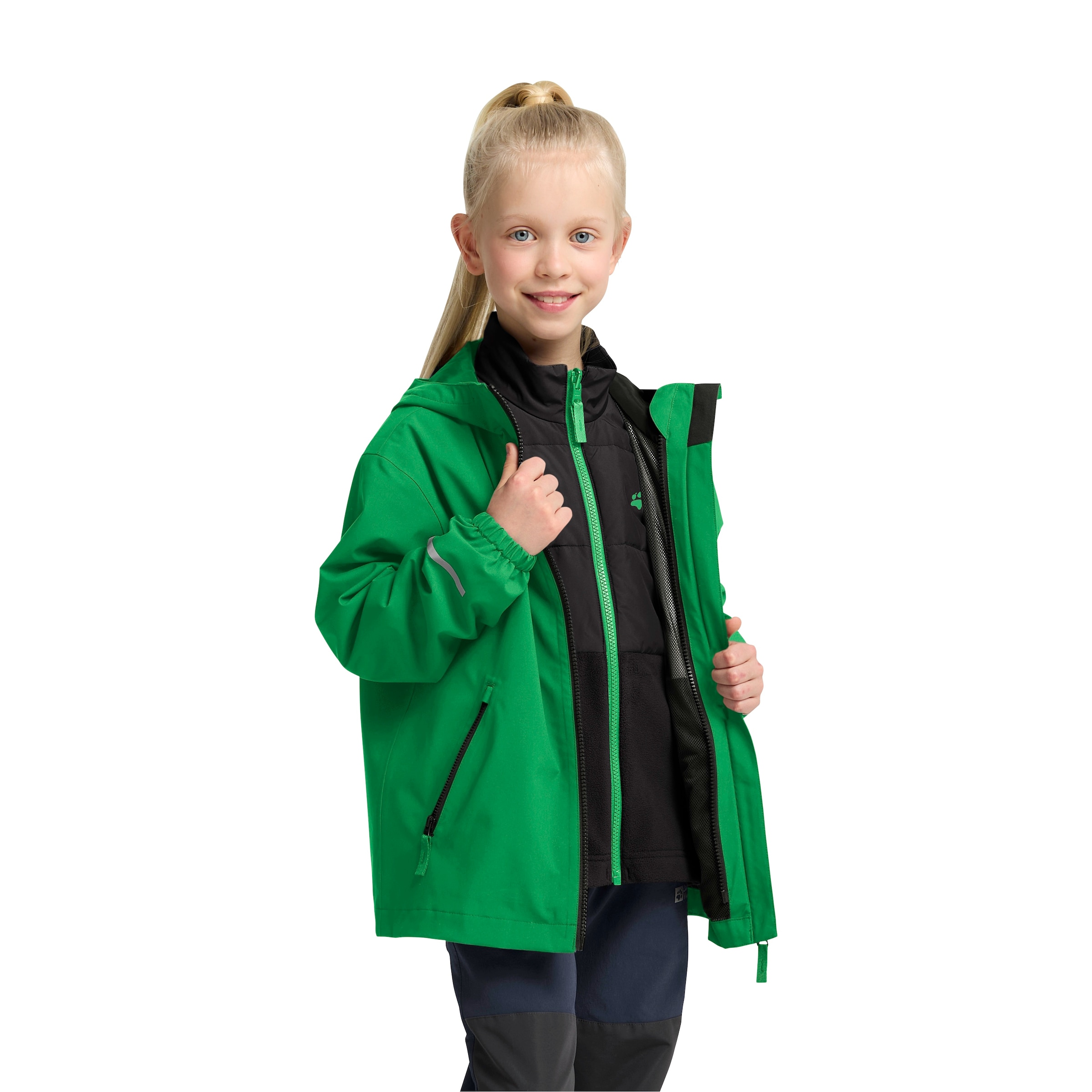 Jack Wolfskin Funktionsjacke »HYBRID 3IN1 JACKET K«, 3in1, wasserdicht, Übergangsjacke
