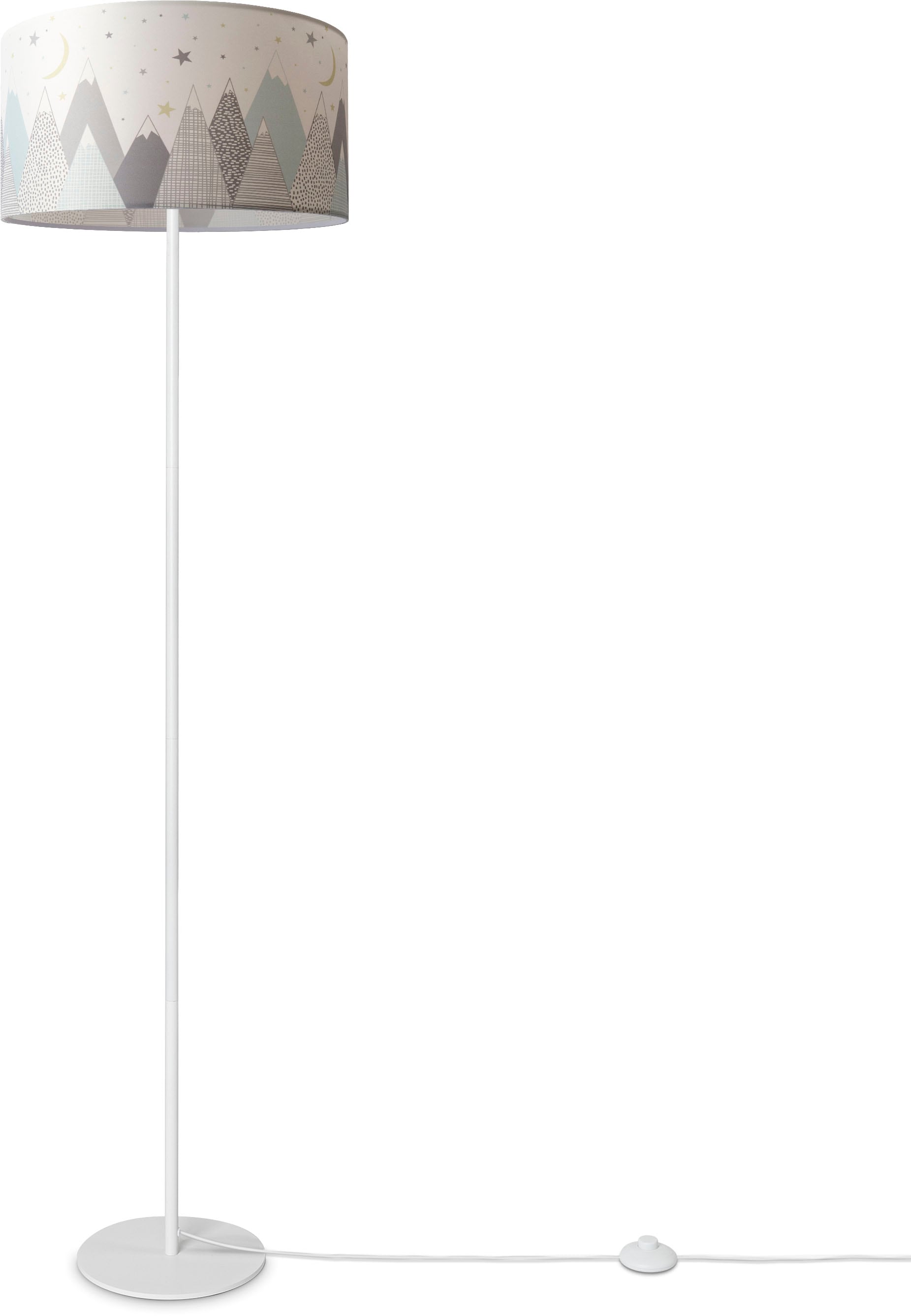 Paco Home Stehlampe Babyzimmer Lampenschirm Berge BAUR Wolken Cosmo«, Stehlampe Lampe Stoff | »Luca Kinder