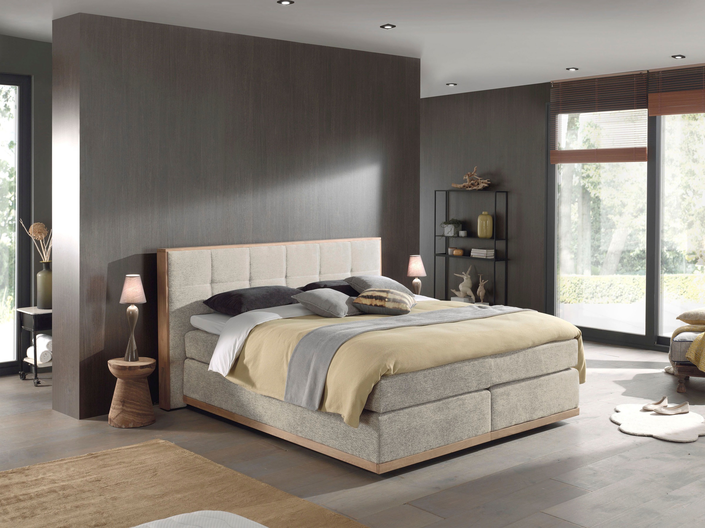 PLACES OF STYLE Boxspringbett "Vinton" aus massiver Eiche, verschiedene Här günstig online kaufen