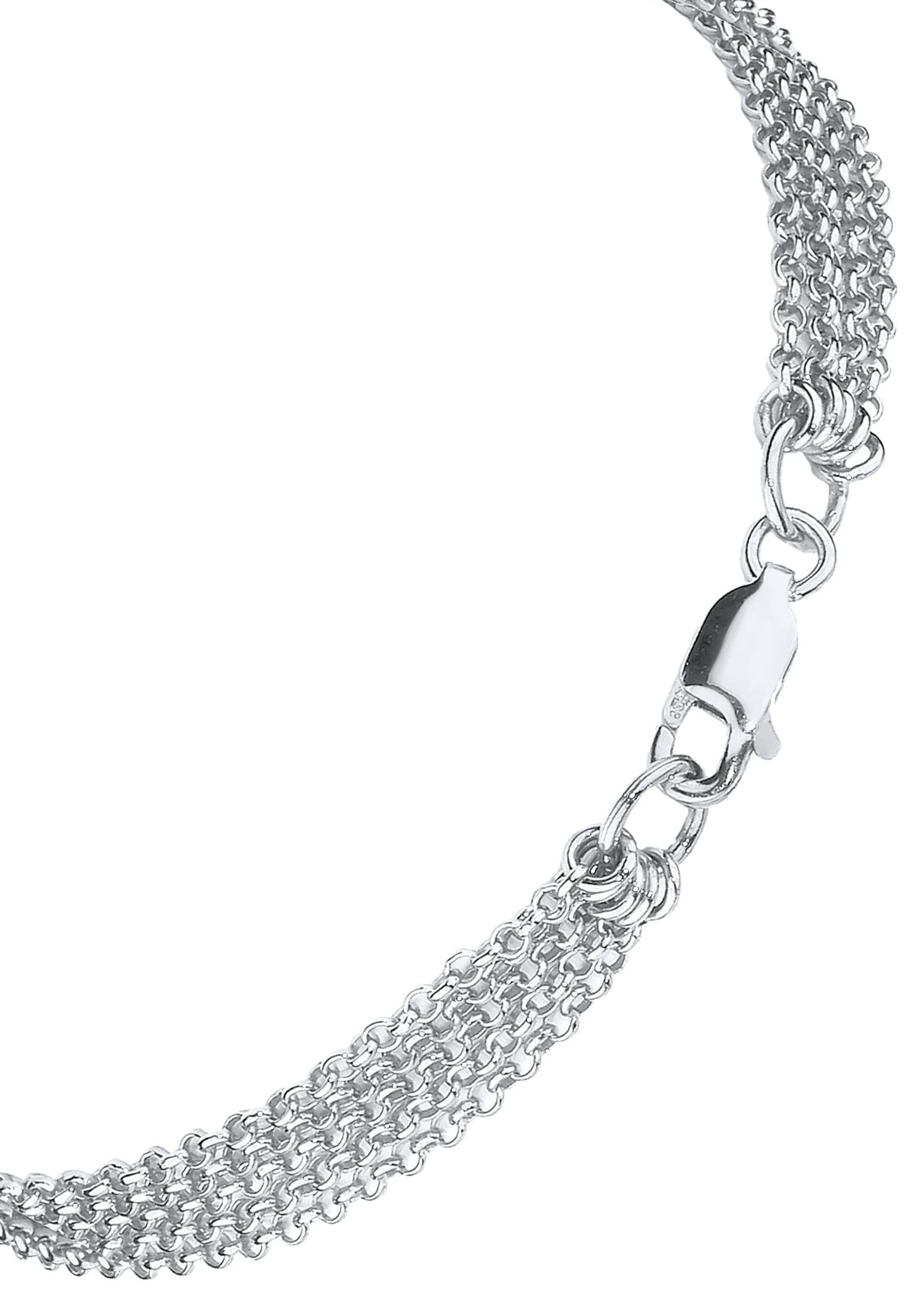 Elli Armband »Breit Glieder Basic Silber 925«