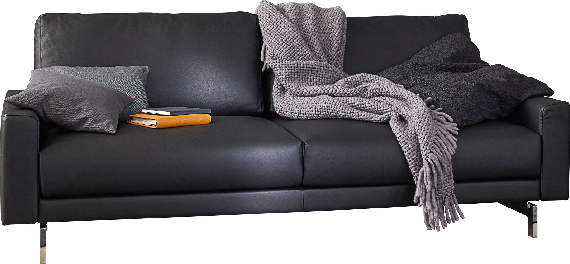 hülsta sofa 3-Sitzer »hs.450«, Armlehne niedrig, Fuß chromfarben glänzend, Breite 204 cm