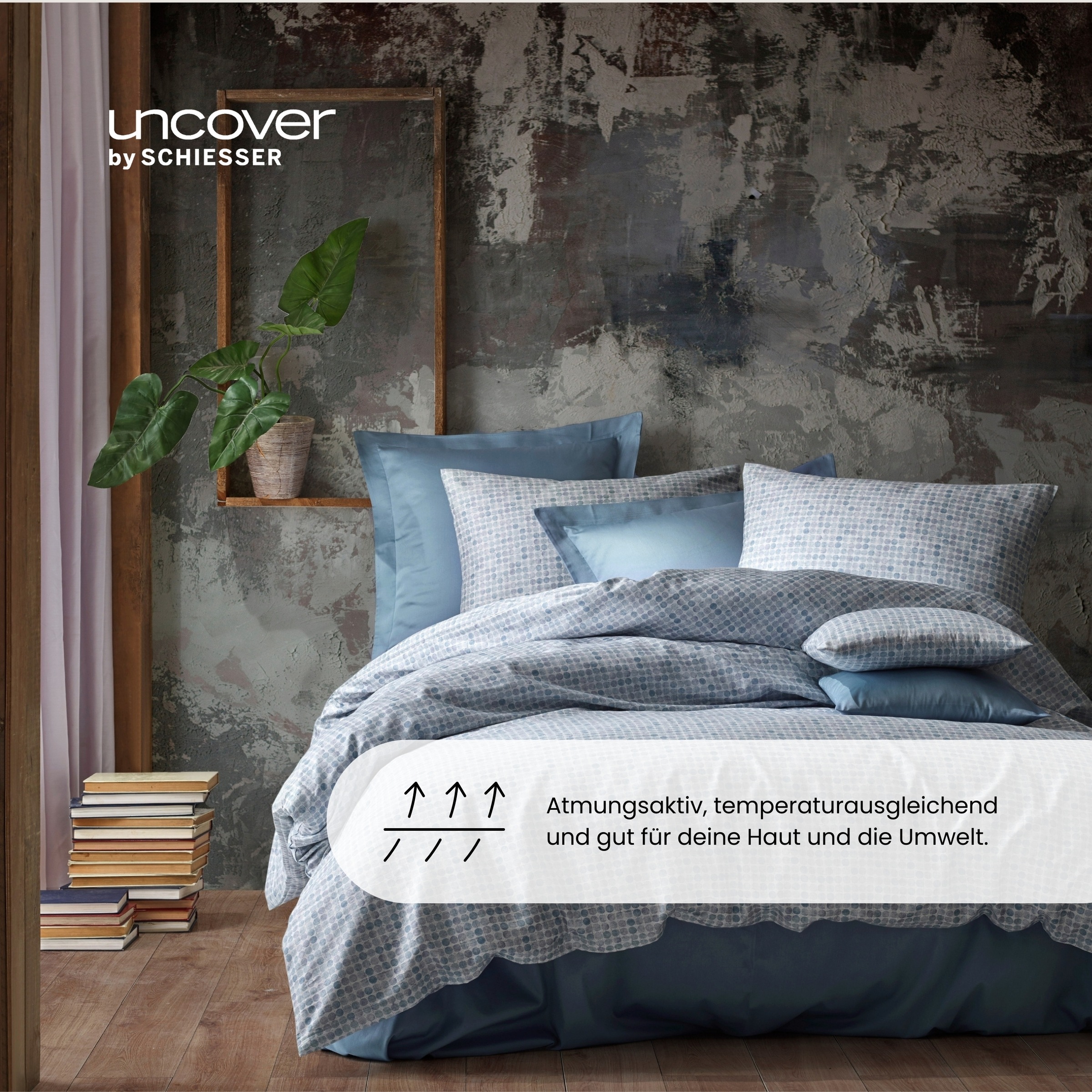 uncover by SCHIESSER Bettwäsche "Punto aus edlem Baumwollsatin, 135x200cm + günstig online kaufen