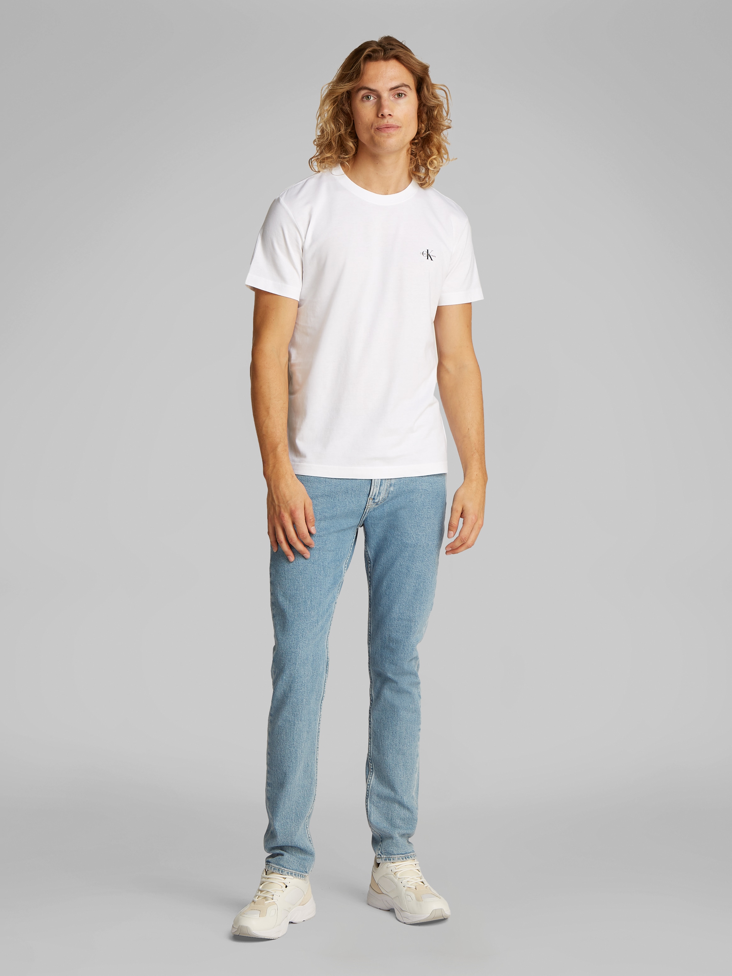 Calvin Klein Jeans T-Shirt »2 PACK MONOLOGO T-SHIRT«, (Packung, 2er-Pack), mit Rundhalsausschnitt