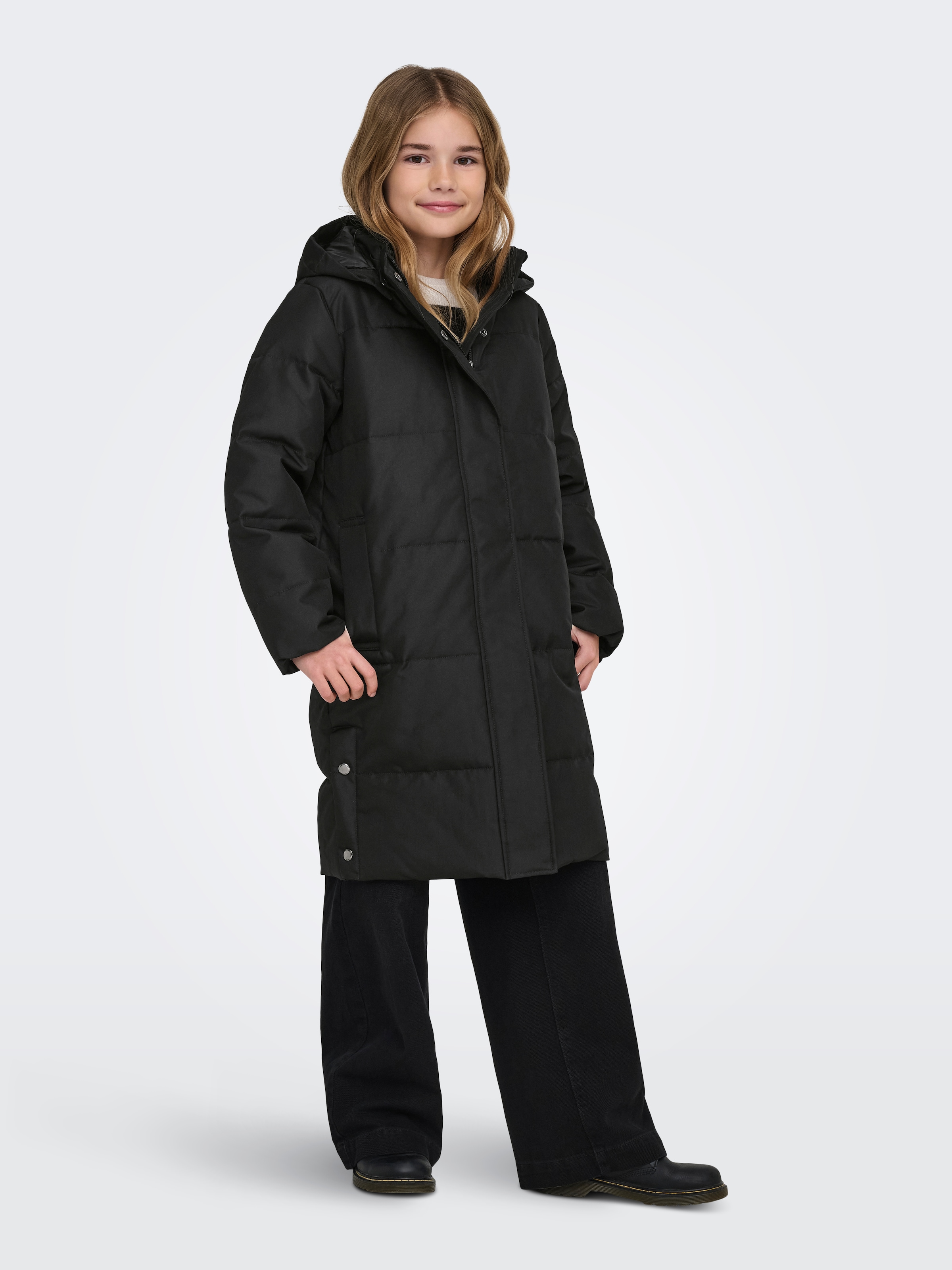 KIDS ONLY Steppmantel »KOGIRENE PUFFER COAT OTW NOOS« mit seitlichen Druckknöpfen