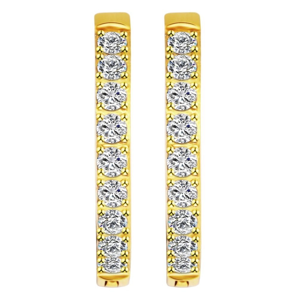 Adelia´s Klappcreolen "Damen Ohrringe – Klappcreole aus Edelstahl mit Stras günstig online kaufen