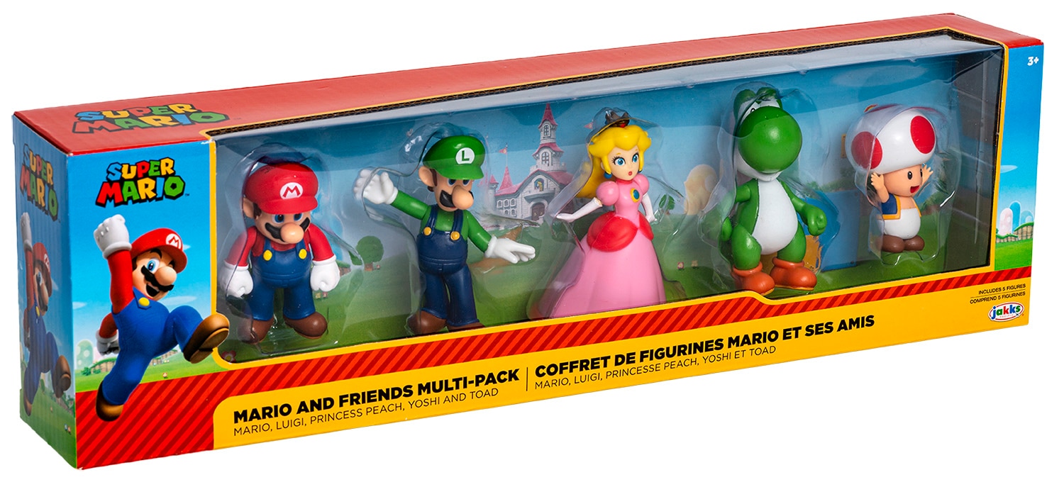 Jakks Pacific Merchandise-Figur »Super Mario - Mario & Friends Multi-Pack (5 Figuren à 6,5 cm)«, (Set, 5 tlg.)