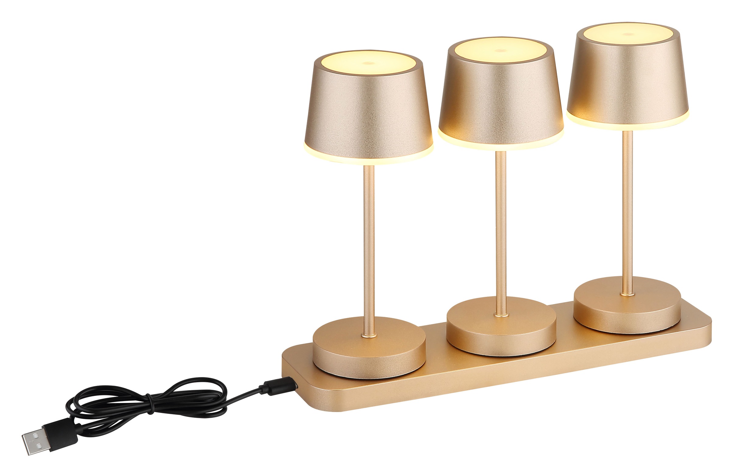 GLOBO LIGHTING Tischleuchte »DAWSON« LED-Modul 1 Stk. Outdoor RGBW Tischleuchte IP54, Touchdimmer, Akku & Dockingstation