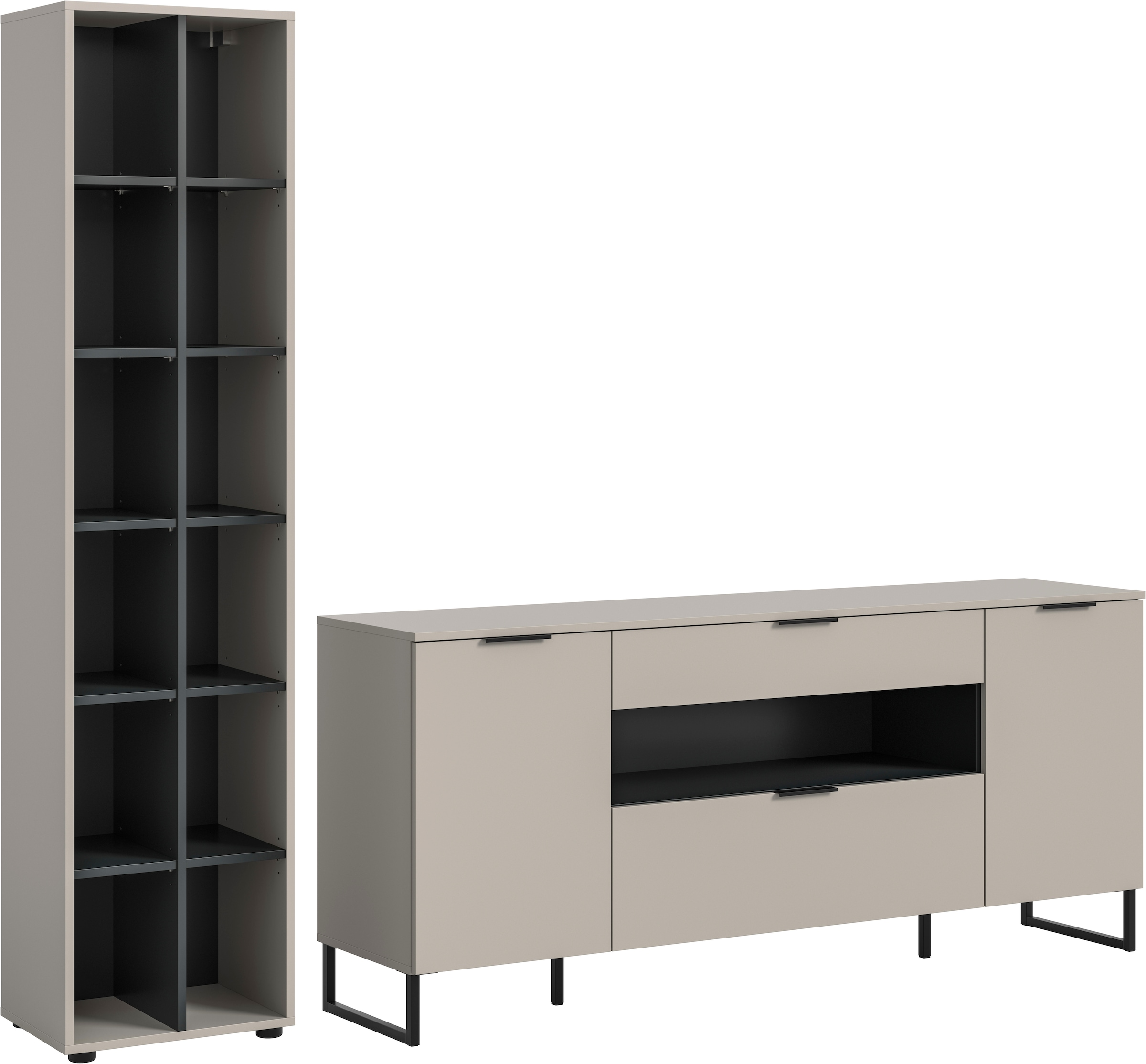 INOSIGN Wohnwand "Adio, Wohnkombination 245 cm Breit", (Set, 2 St.), Adio, günstig online kaufen