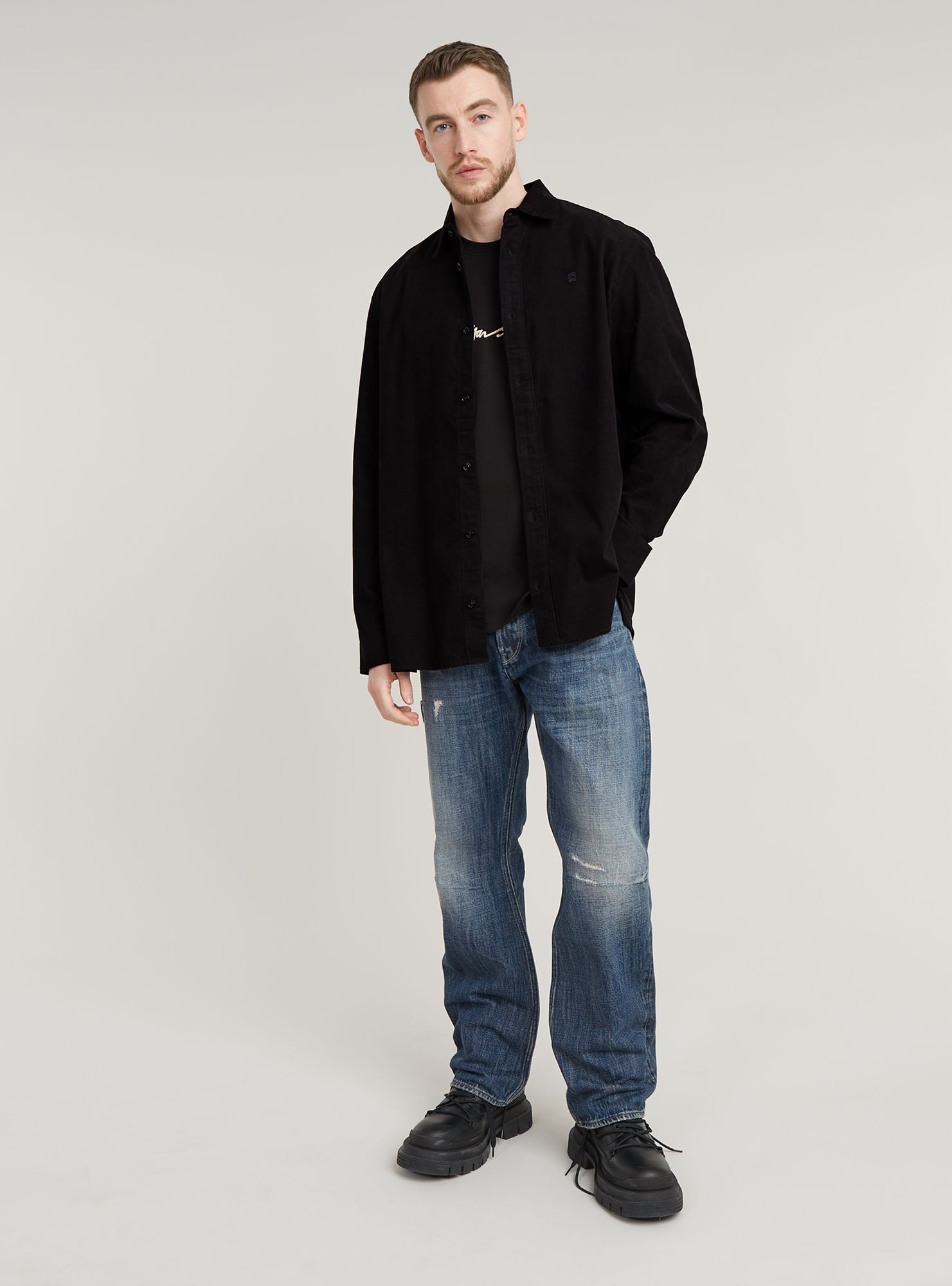 G-STAR Langarmshirt »Clean Regular Hemd«