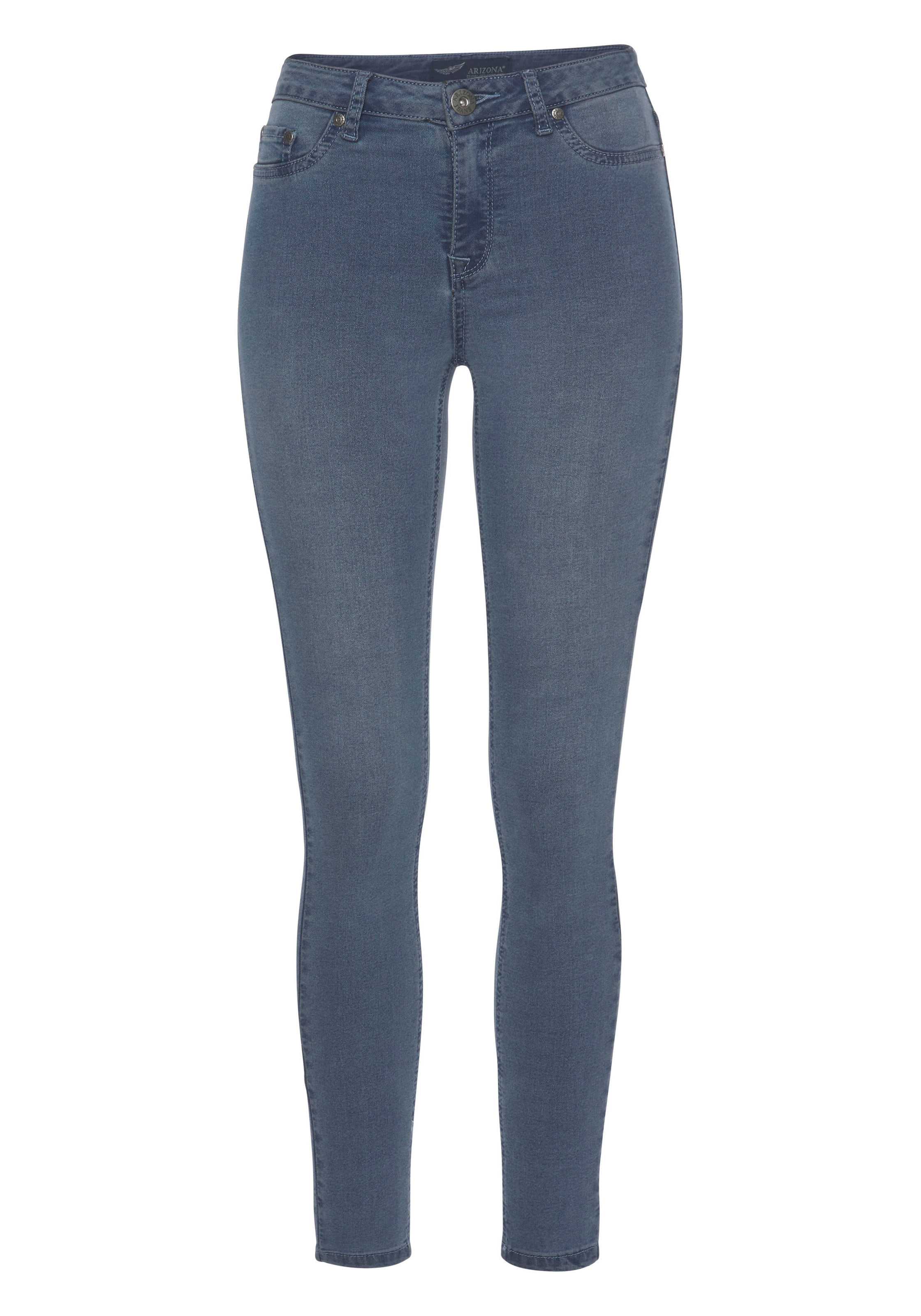 Arizona Skinny-fit-Jeans »Ultra Stretch«, extra-eng geschnittene Beinform, modische Used-Waschung