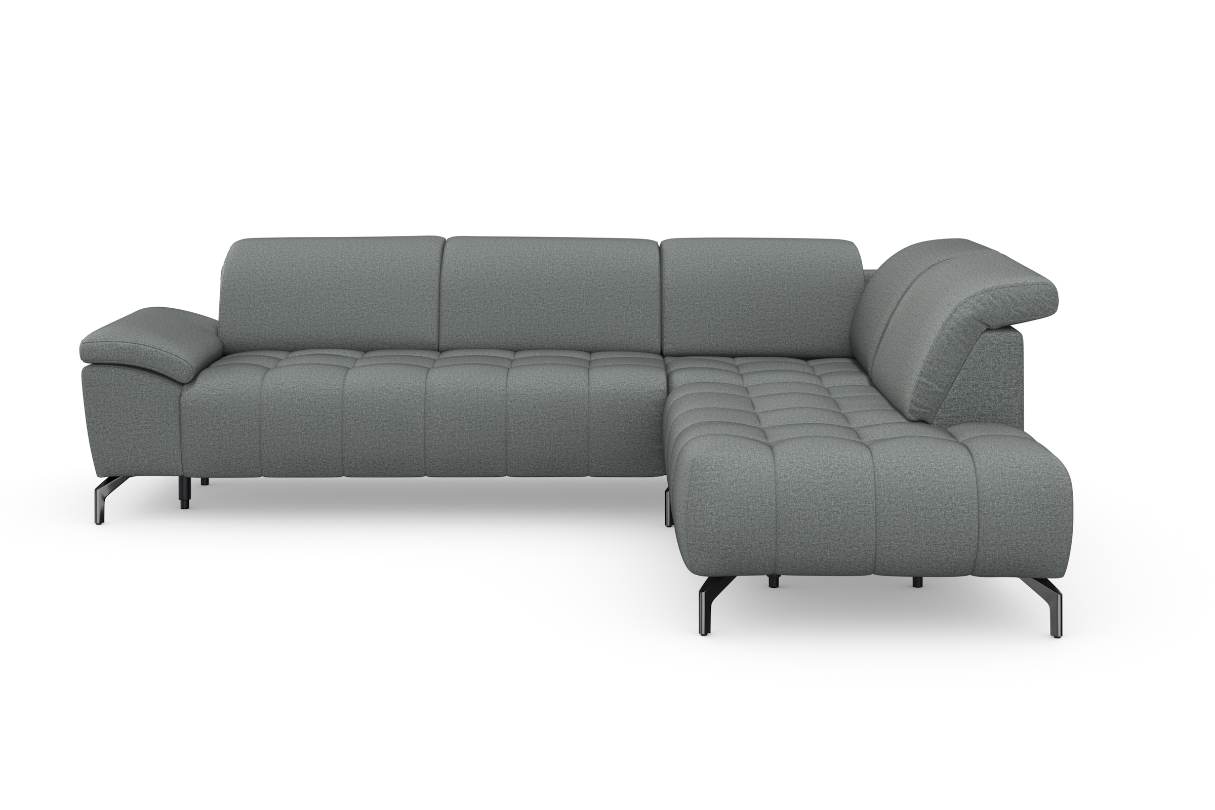 Ecksofa SIT & MORE "Cool L-Form", grau, B:272cm H:79cm T:220cm, Sofas, Ecksofa, wahlweise mit Kopfteilverstellung und Vorziehsitz motorisch