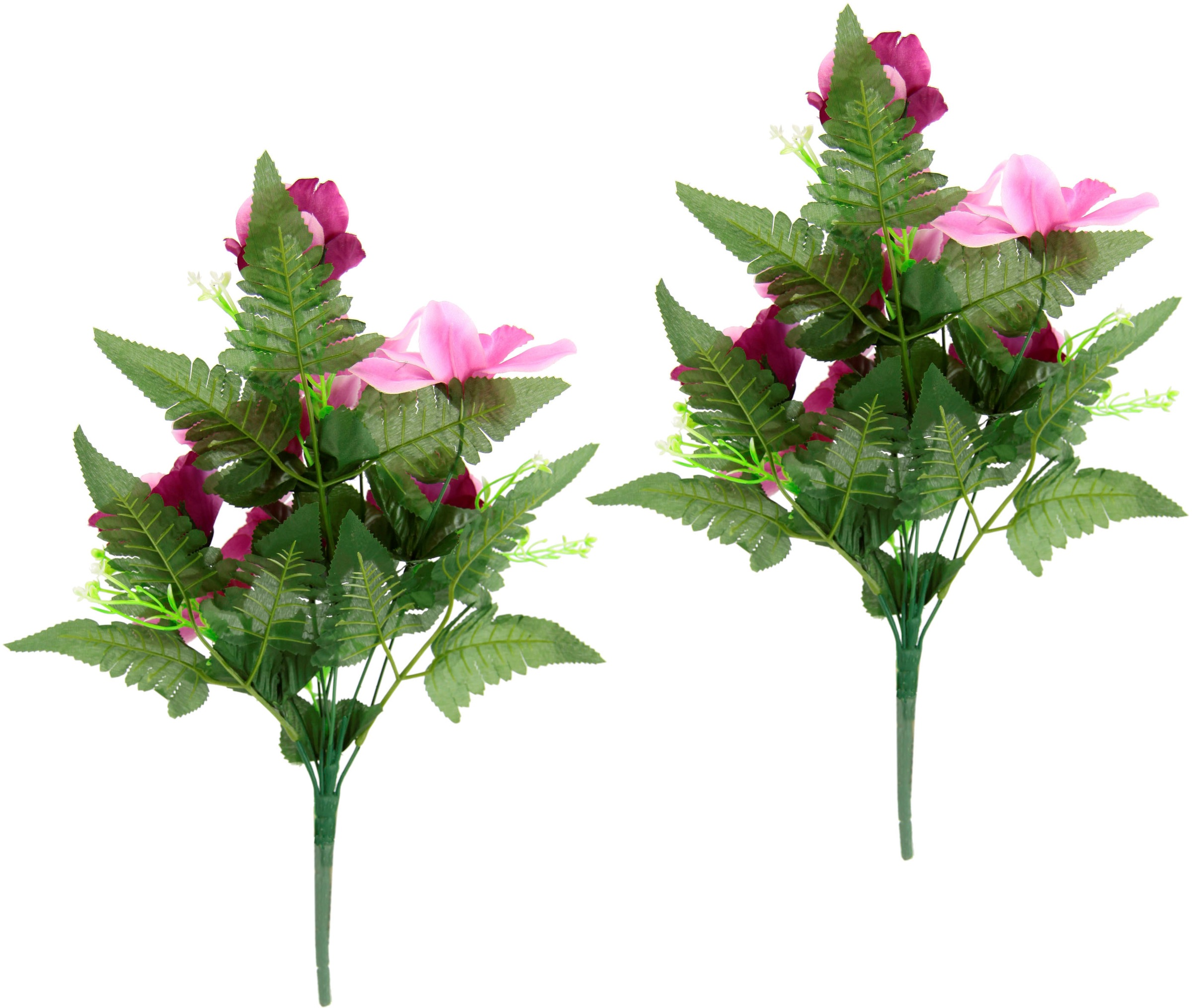 I.GE.A. Kunstblume »Bouquet aus Orchideen und Rosen«, 2er Set Kunstblumenstrauß zum Legen oder Stellen Künstliche Blumen