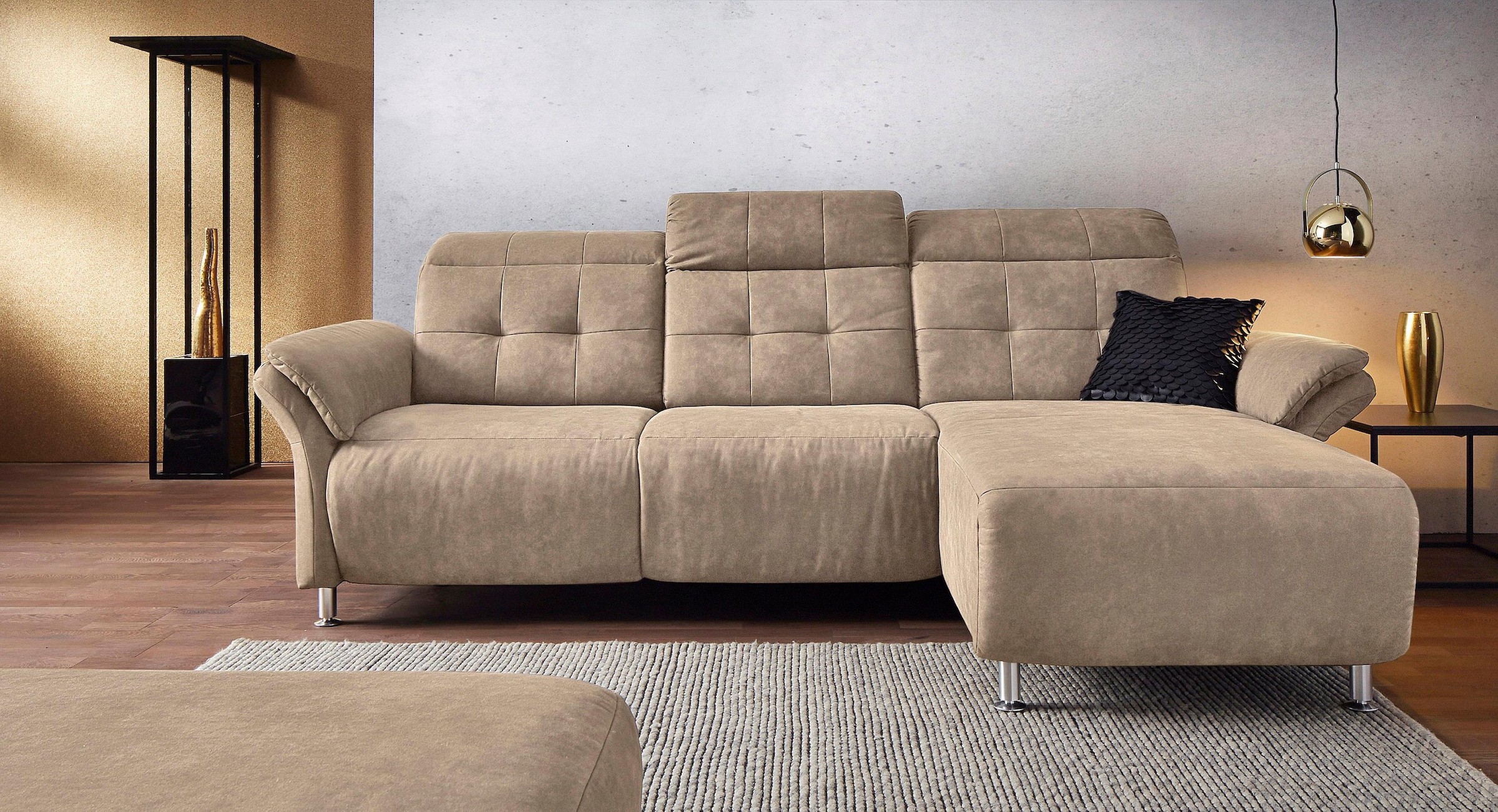 Places of Style Ecksofa "Manhattan L-Form", 2 Sitze mit elektrischer Relaxf günstig online kaufen