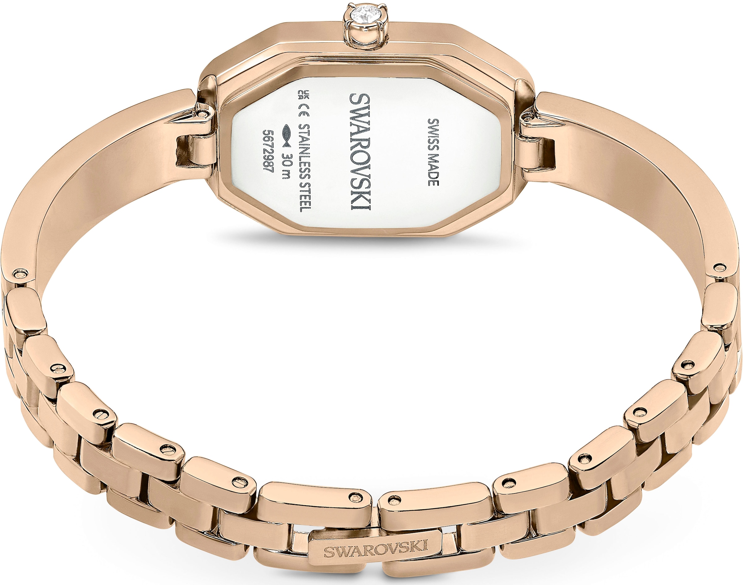Swarovski Quarzuhr »DEXTERA BANGLE«, Armbanduhr, Damenuhr, Swarovski-Kristalle, Swiss Made