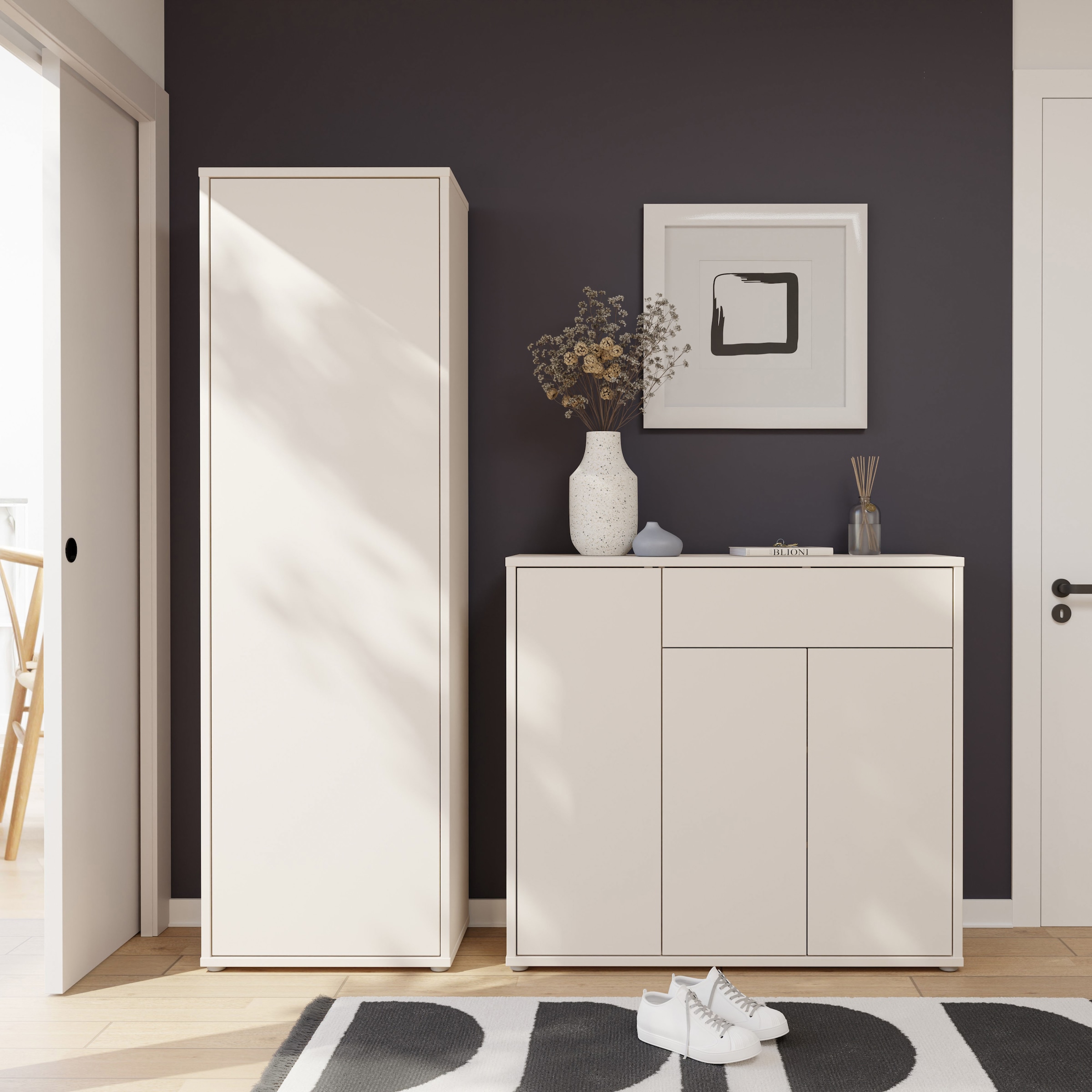 FORTE Garderobenschrank B/H/T 59,8/191,9/34,9 cm Push to open