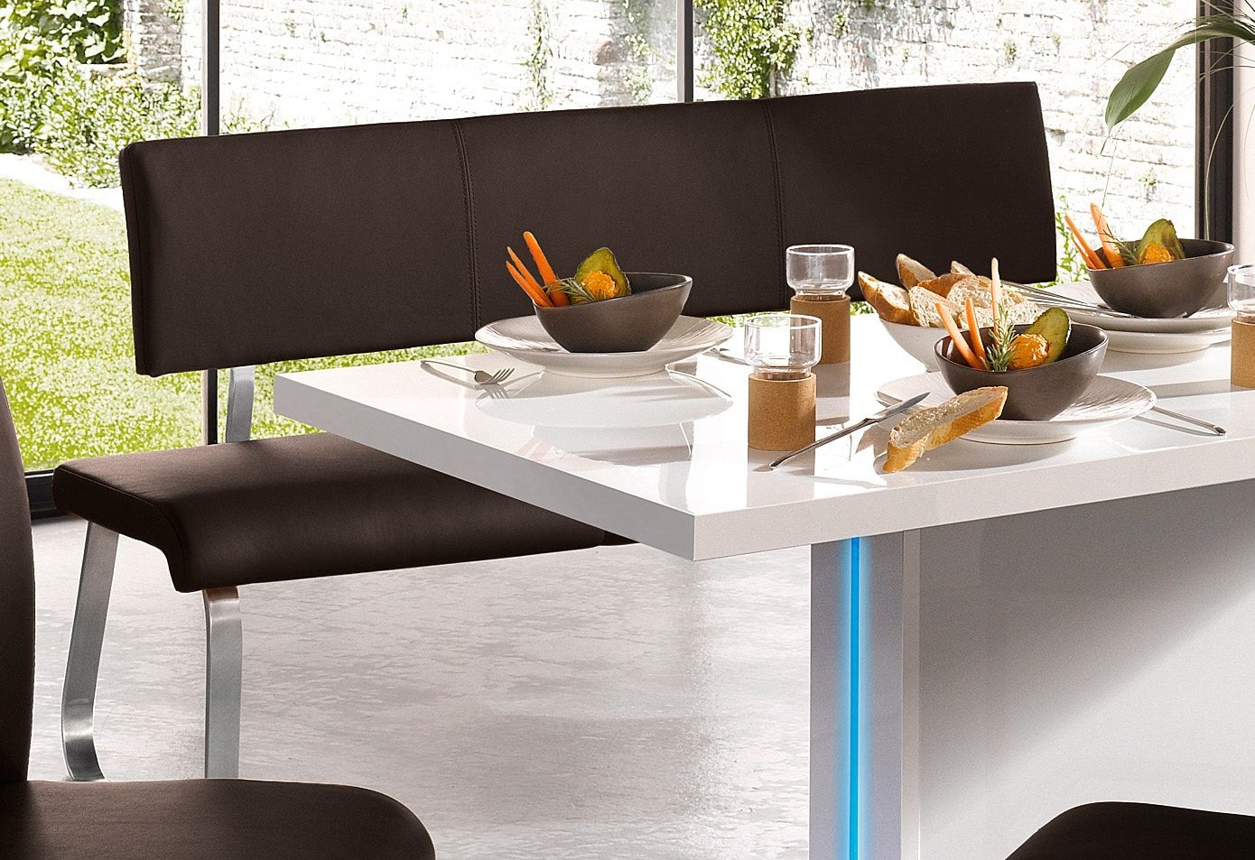 MCA furniture Polsterbank »Arco«, belastbar bis 280 Kg, Echtleder, in verschiedenen  Breiten | BAUR