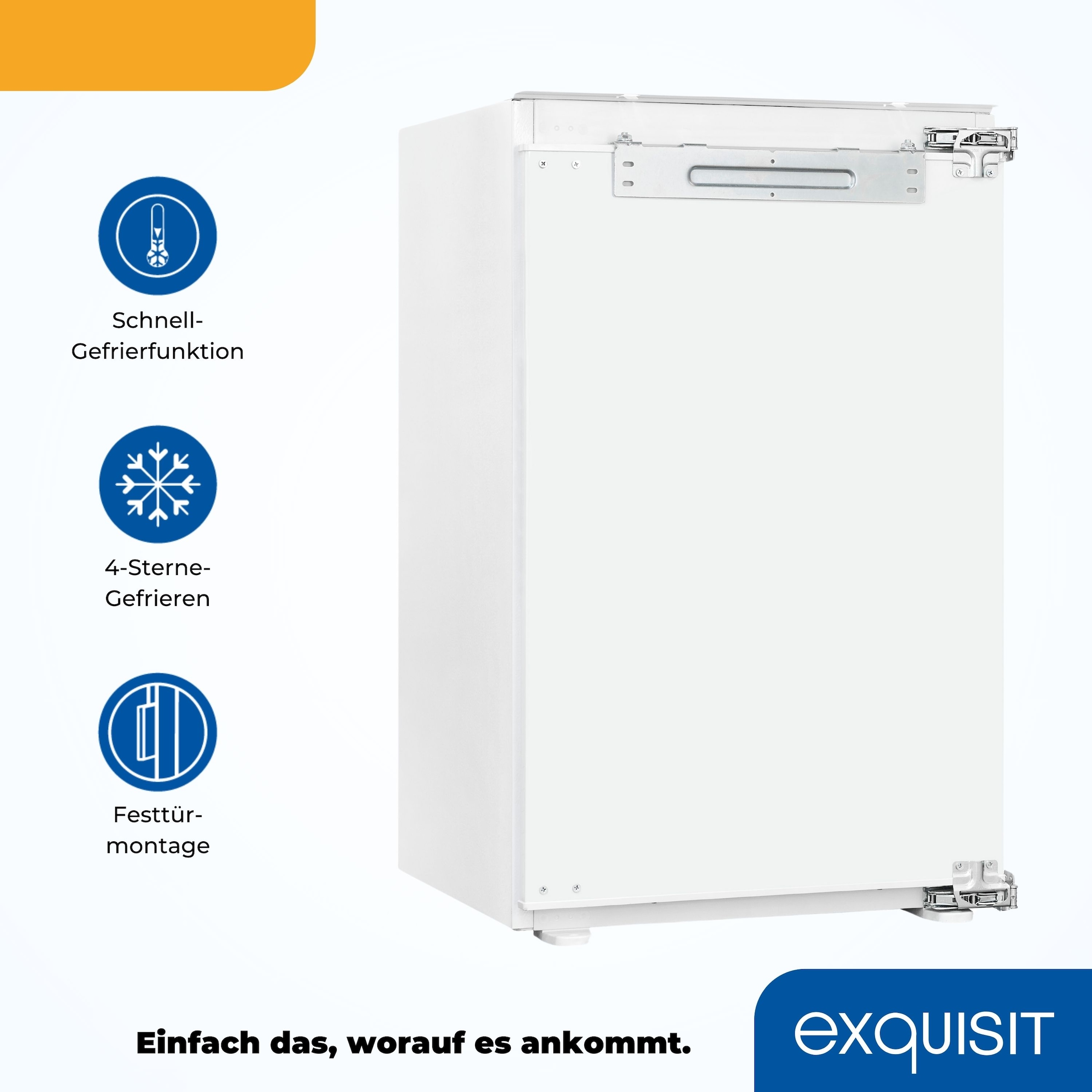 exquisit Einbaukühlschrank »EKS131-4-FE-O90E«, digitale Temperaturanzeige