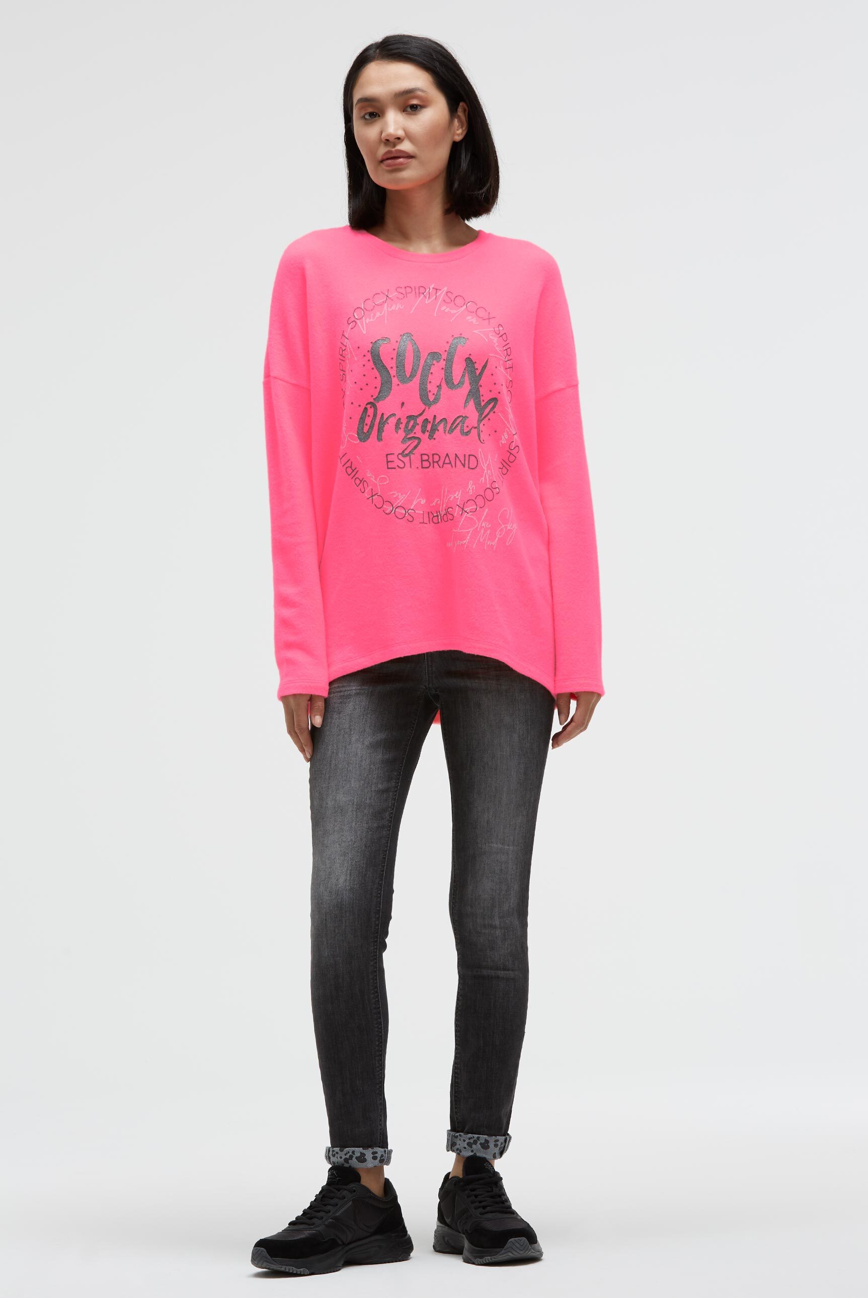 Thumbnail - SOCCX Rundhalspullover mit überschnittenen Schultern