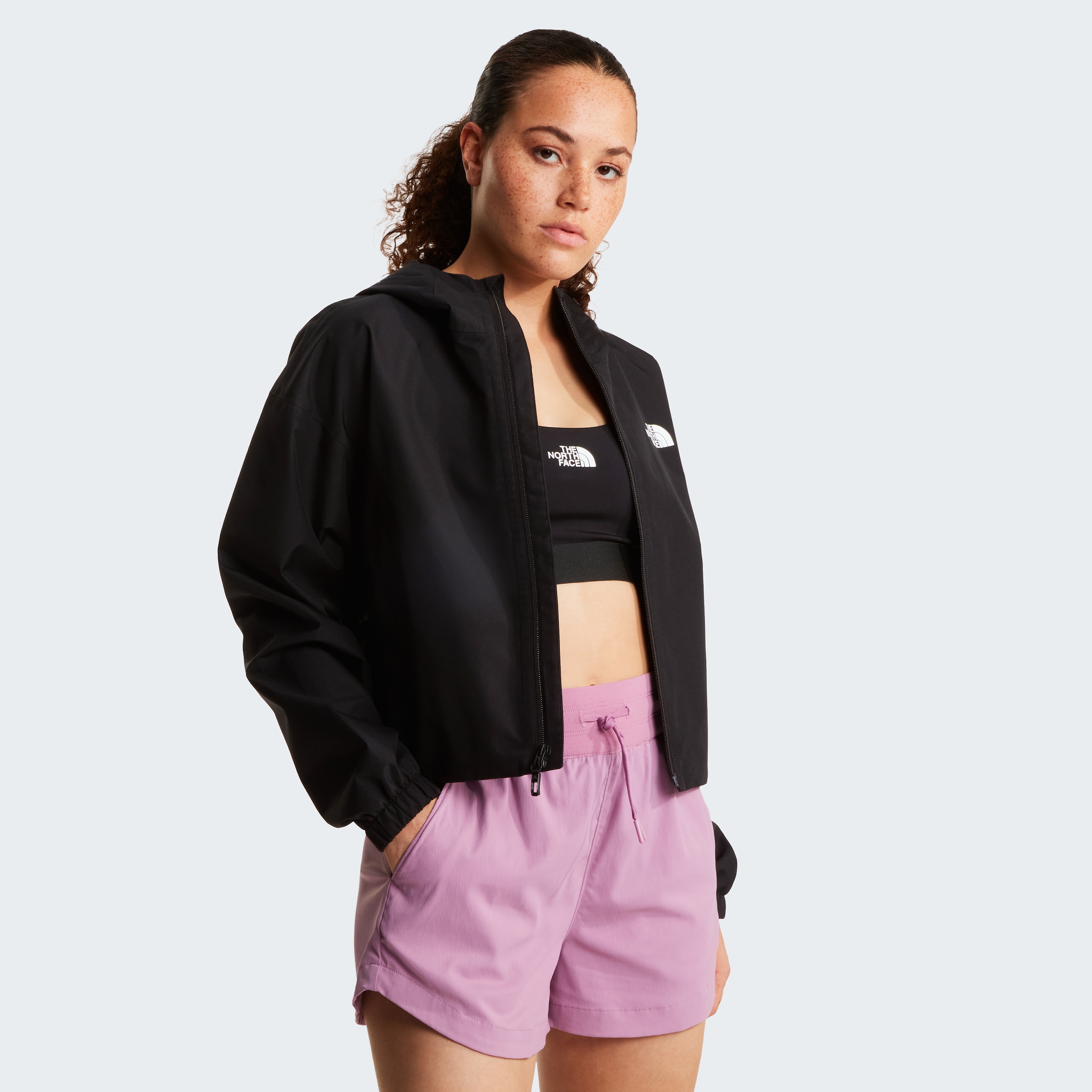 The North Face Funktionsjacke »W QUEST MONO CROPPED  JACKET« leichte Funktionsjacke, aus Polyester