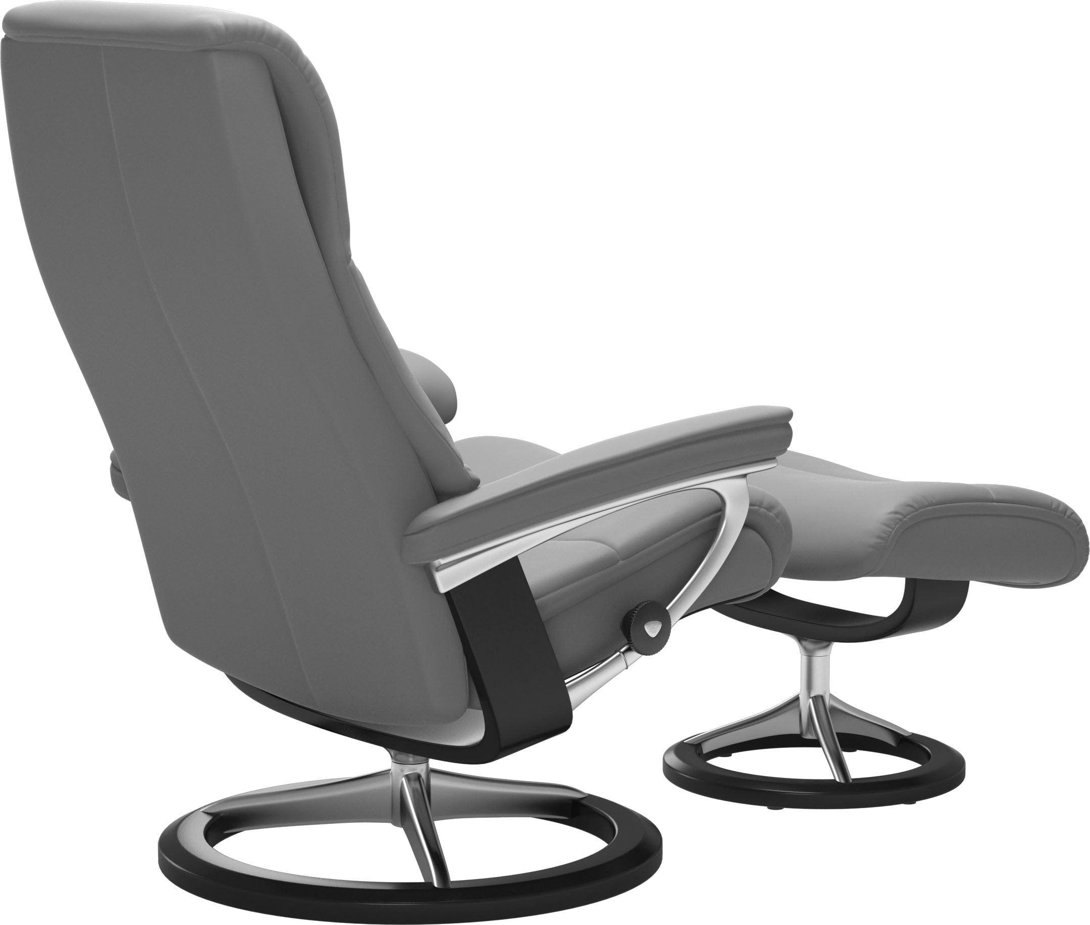 Stressless® Relaxsessel »View«, (Set, Relaxsessel mit Hocker), mit Signature Base, Größe S,Gestell Schwarz