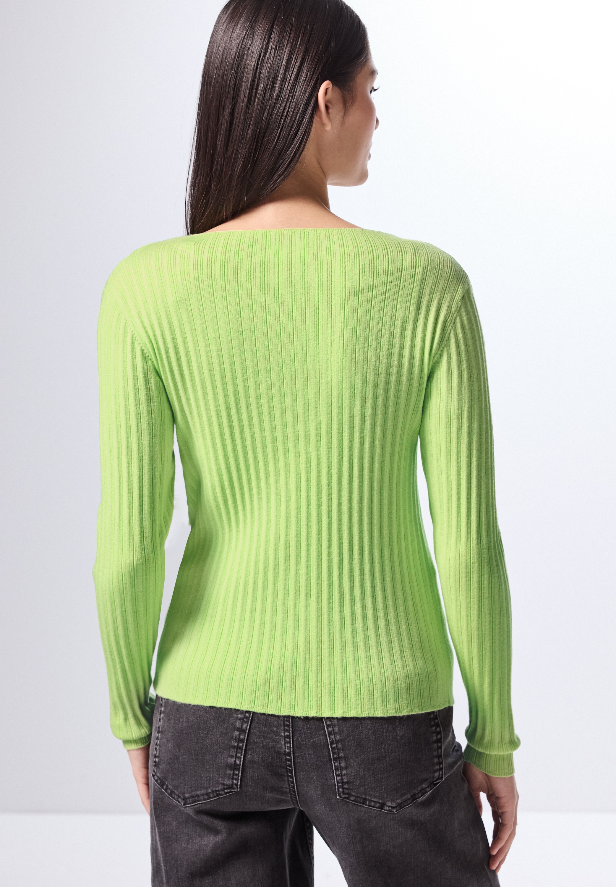 STREET ONE STUDIO Strickpullover, mit U-Boot-Ausschnitt